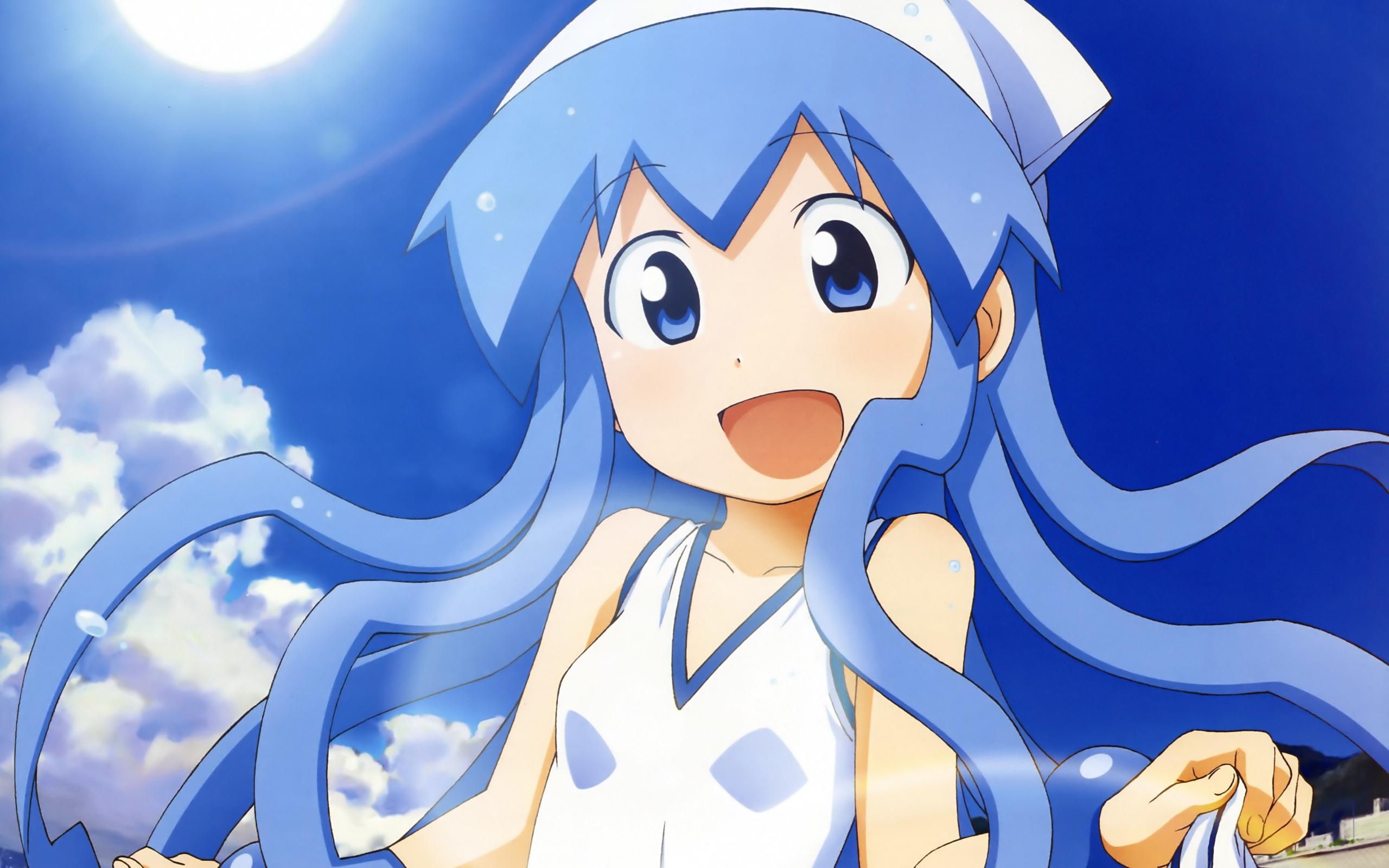anime, squid girl, ika musume 1080p
