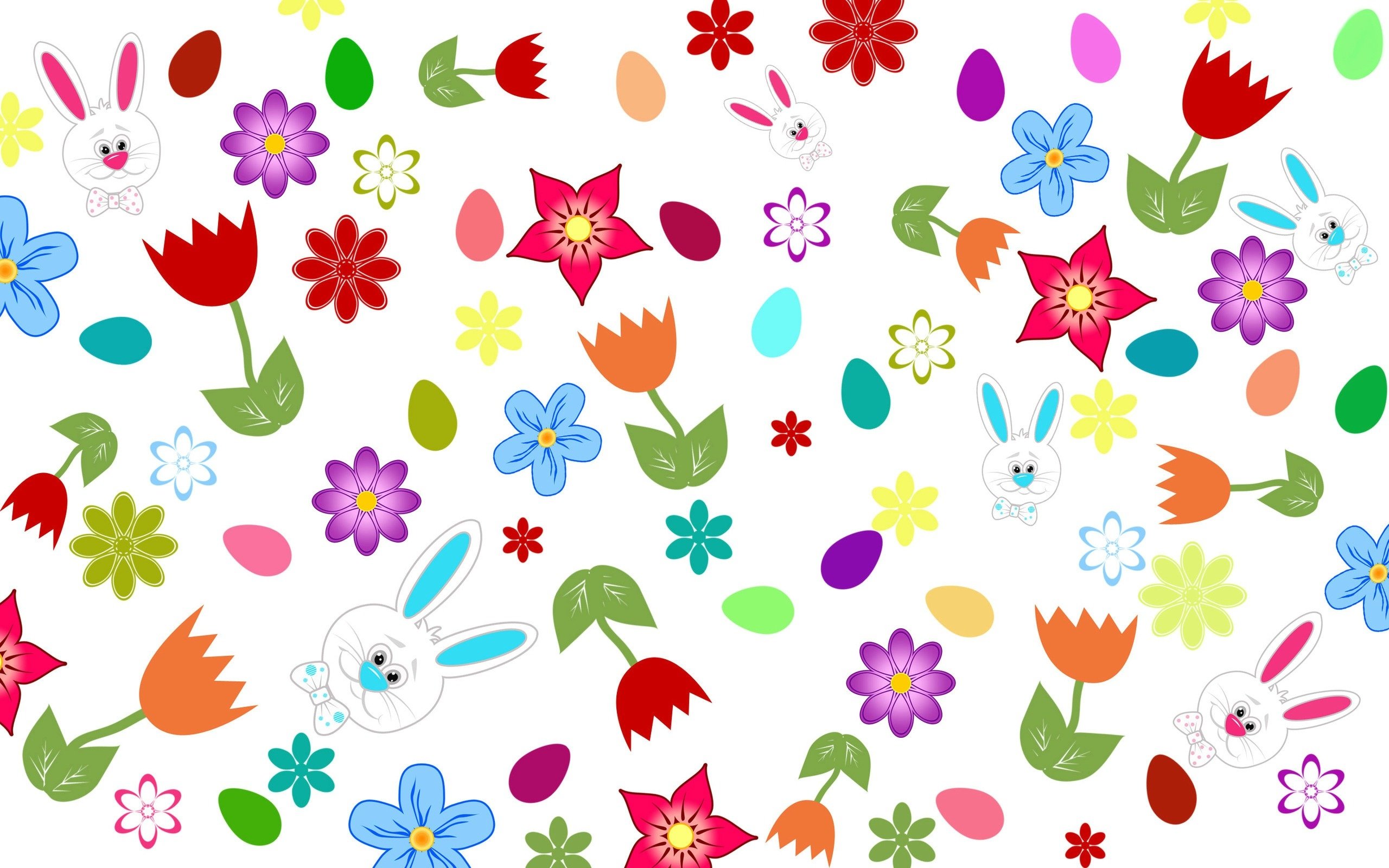 Download mobile wallpaper Easter, Flower, Holiday, Bunny for free.