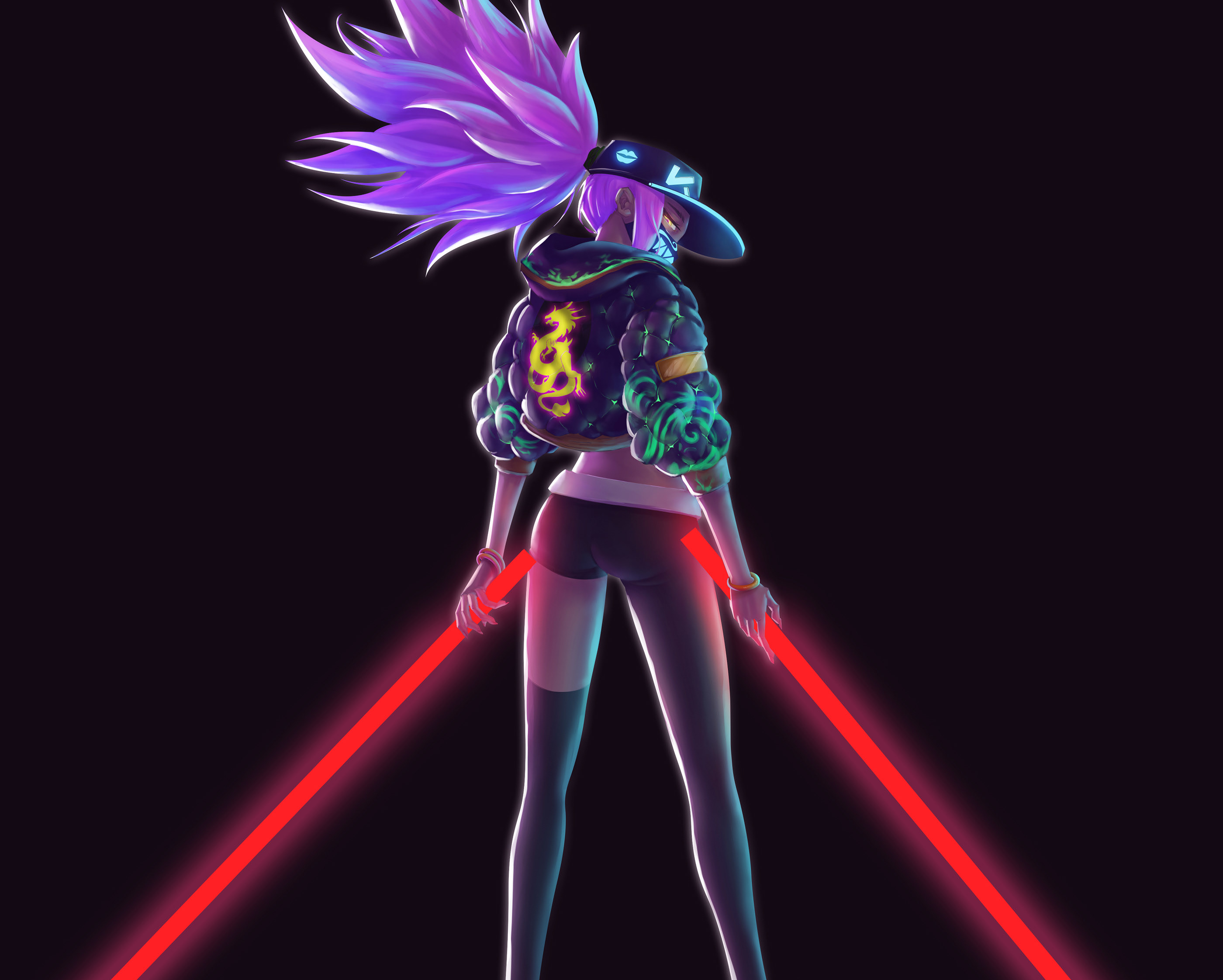 Baixar papel de parede para celular de League Of Legends, Cabelo Rosa, Videogame, Akali (Liga Das Lendas) gratuito.