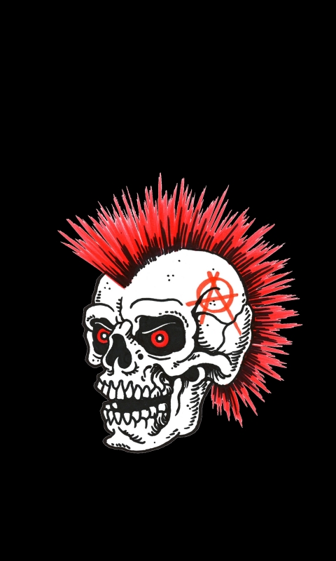 Download mobile wallpaper Dark, Skull for free.