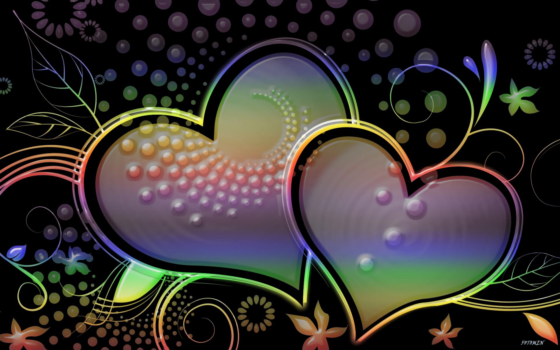 Download mobile wallpaper Love, Colors, Colorful, Heart, Artistic for free.
