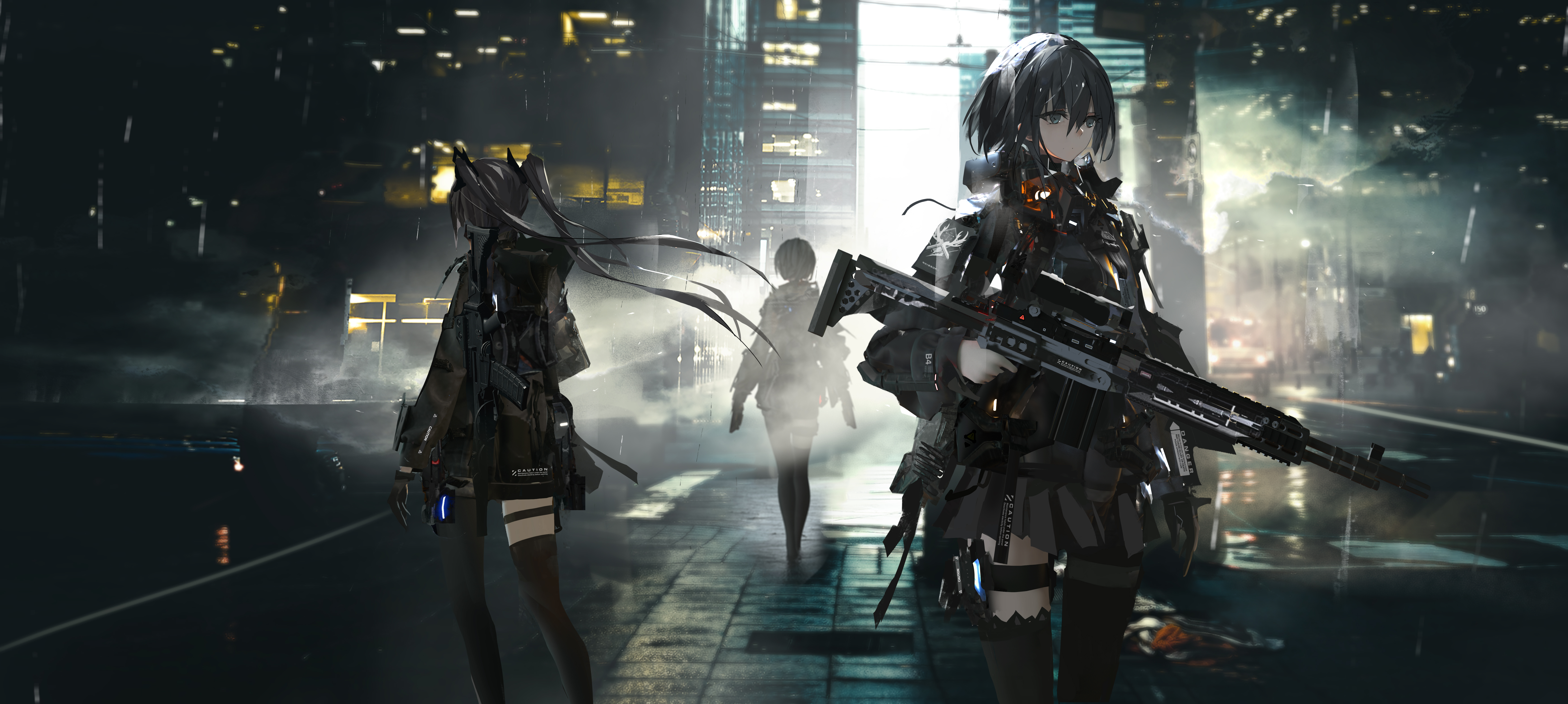 Free download wallpaper Anime, Warrior, Gun on your PC desktop