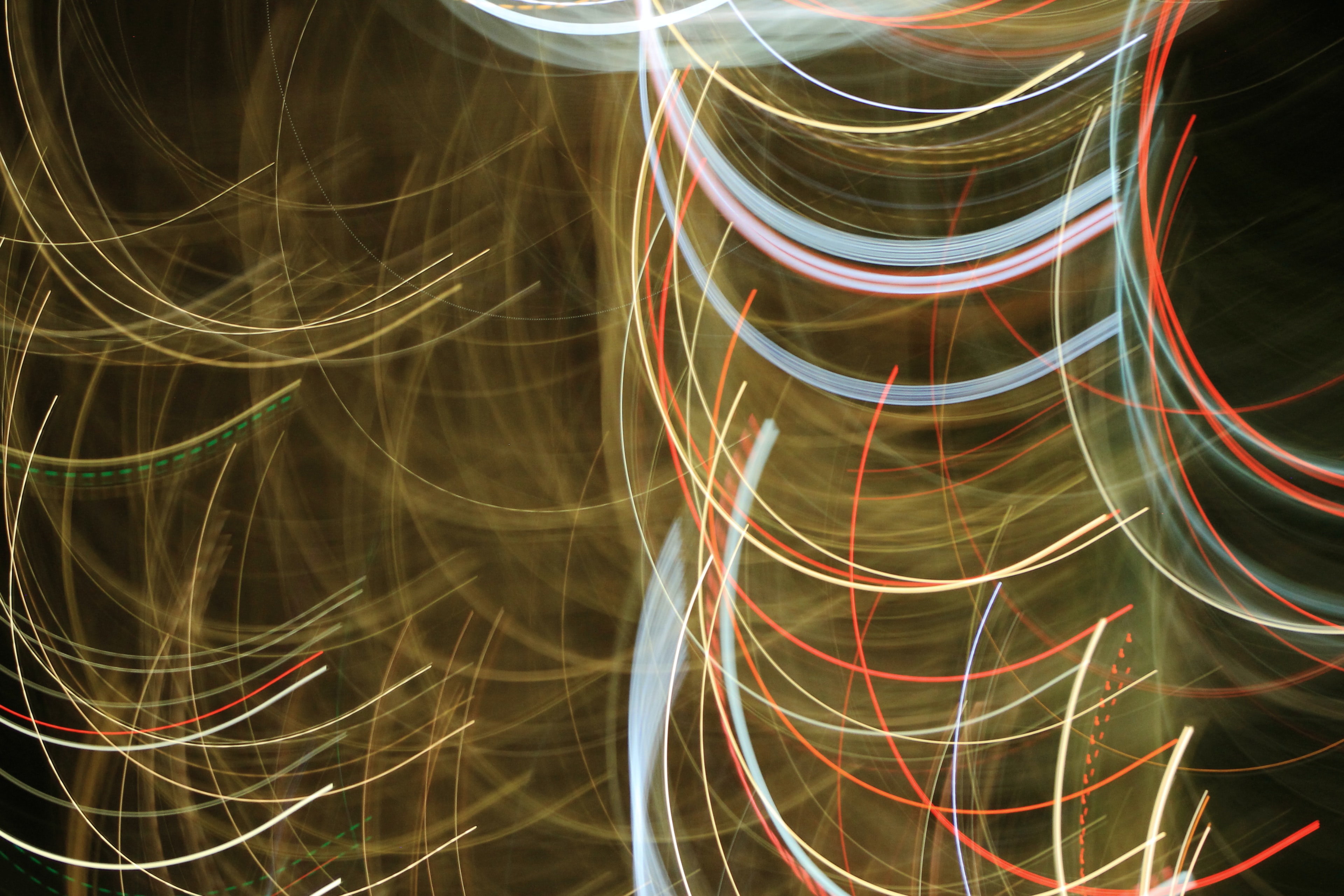 HD wallpaper circles, abstract, lines, long exposure, neon, stripes, streaks