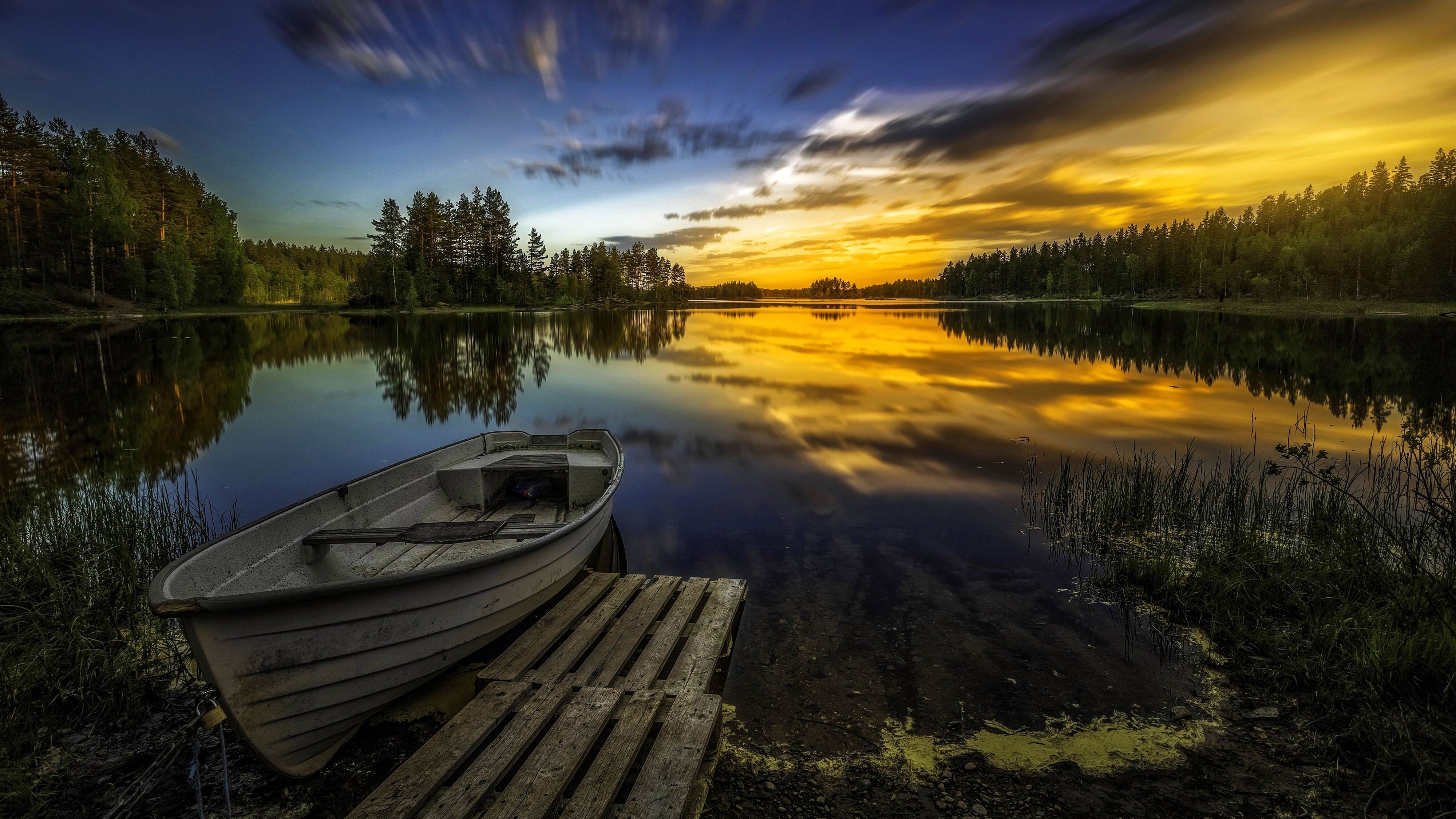 Free download wallpaper Landscape, Lakes, Lake, Boat, Photography on your PC desktop