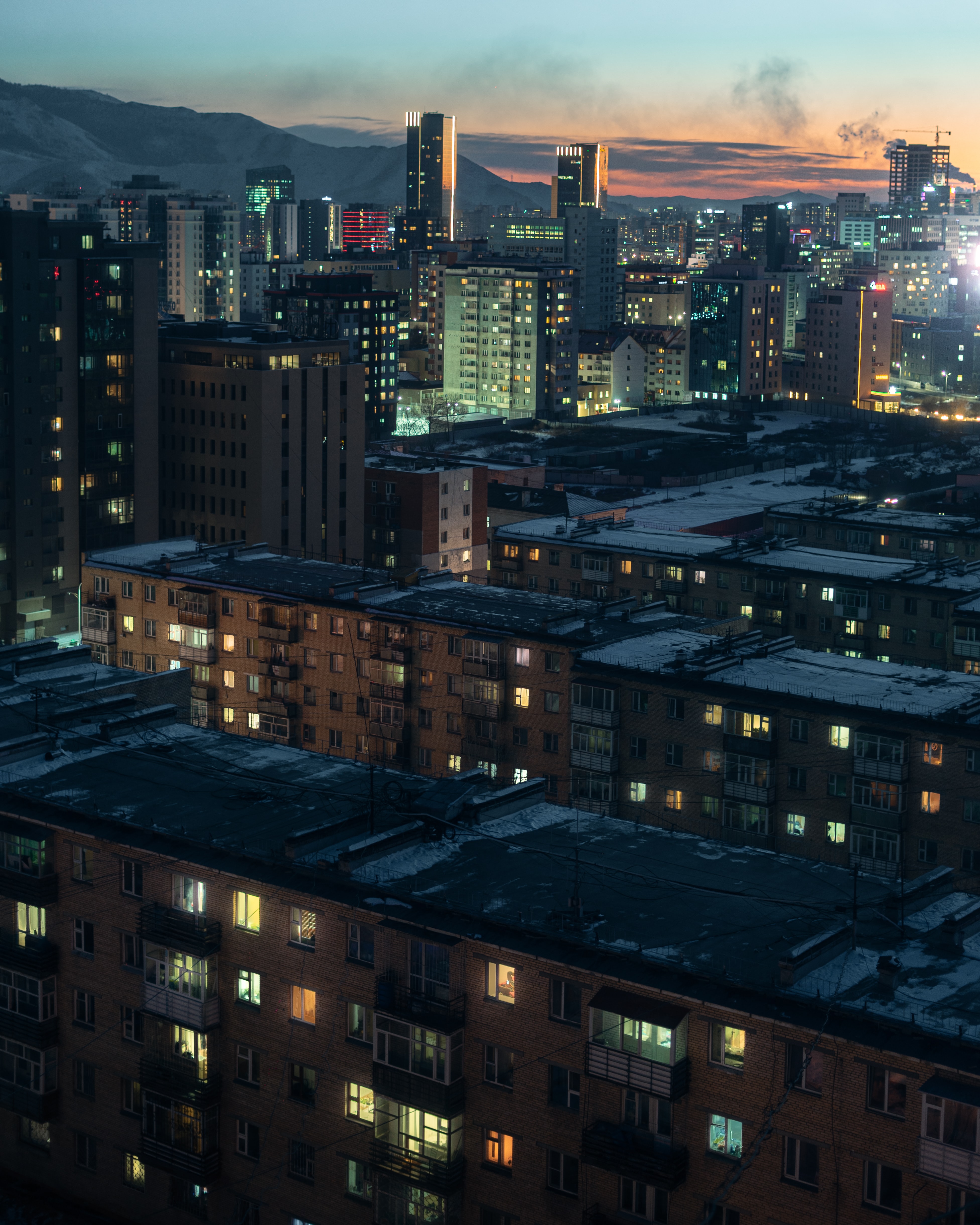 Free download wallpaper Building, Dusk, Cities, Twilight, City, View From Above, Urban Landscape, Cityscape on your PC desktop