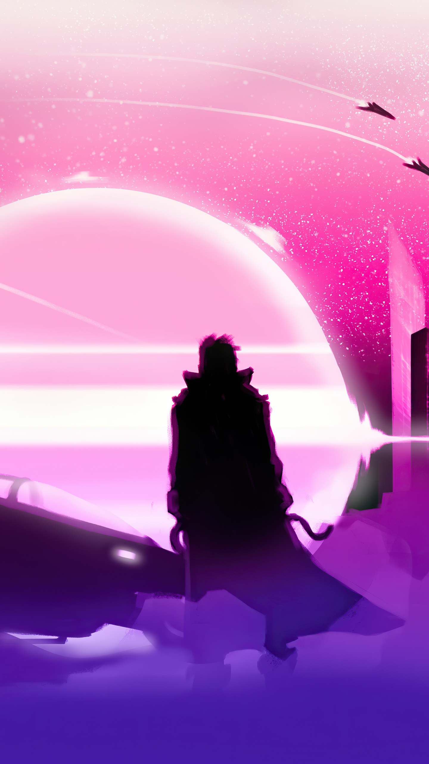 Download mobile wallpaper Cyberpunk, Sci Fi, Synthwave, Futuristic, Vehicle for free.