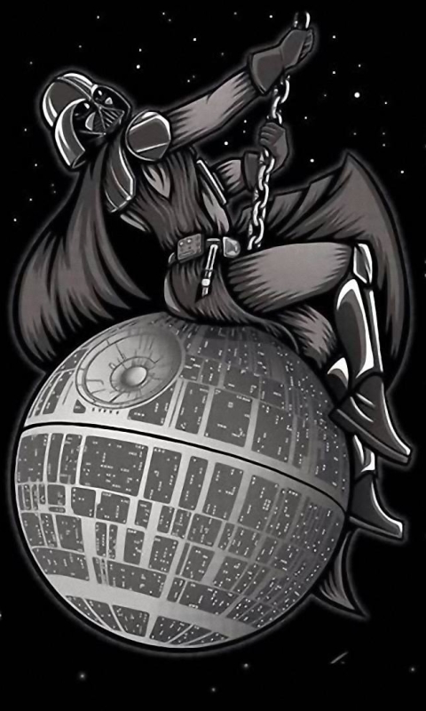 Download mobile wallpaper Funny, Star Wars, Planet, Darth Vader, Humor, Death Star, Wrecking Ball for free.