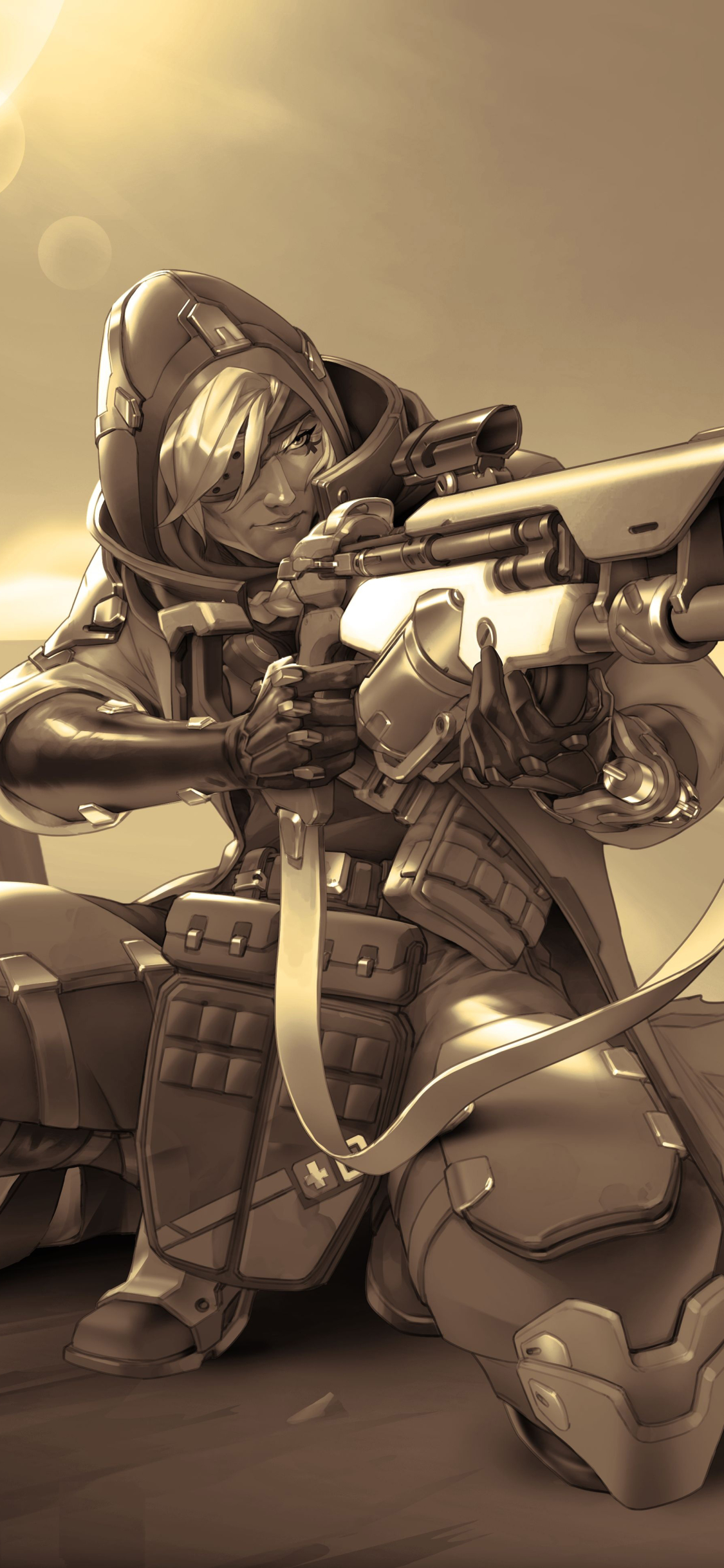Download mobile wallpaper Overwatch, Video Game, Woman Warrior, Ana (Overwatch) for free.