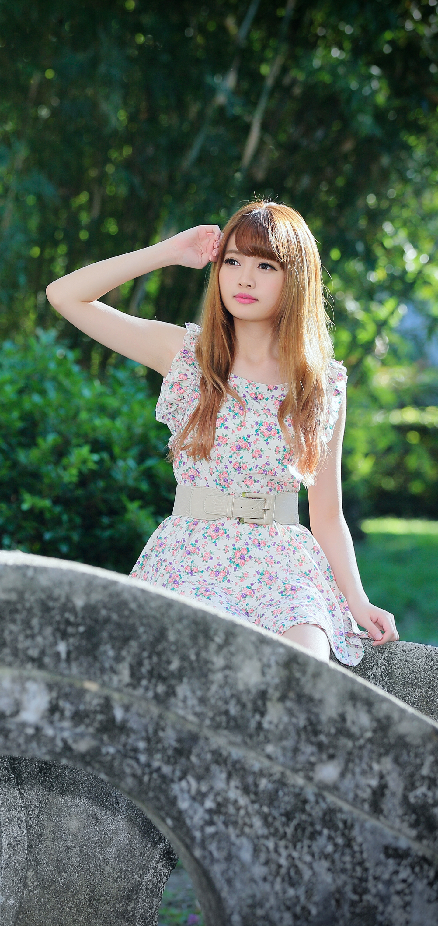 Download mobile wallpaper Dress, Model, Women, Belt, Asian, Taiwanese, Cubie Wang for free.