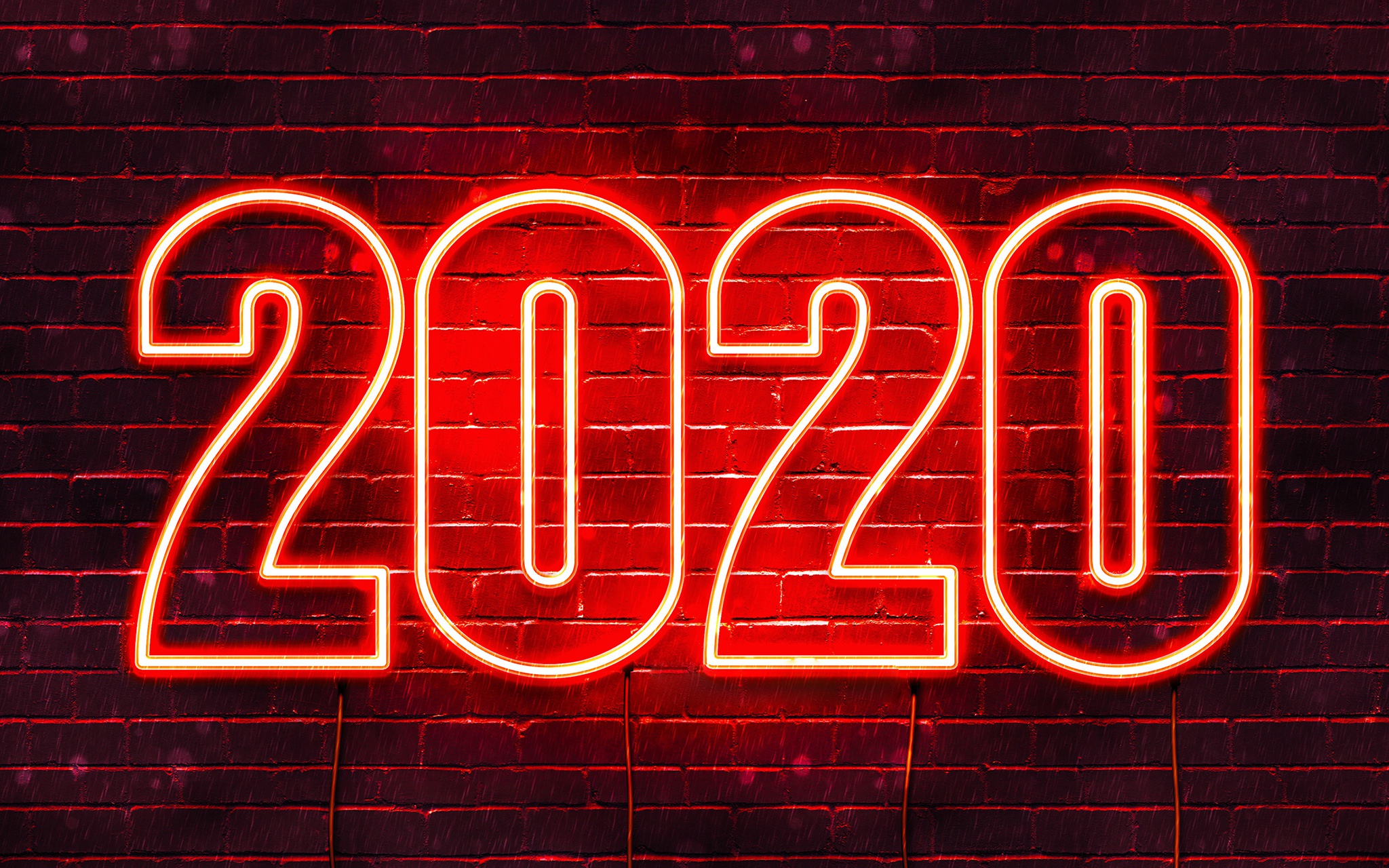 無料モバイル壁紙新年, ブリック, ホリデー, 2020年新年をダウンロードします。