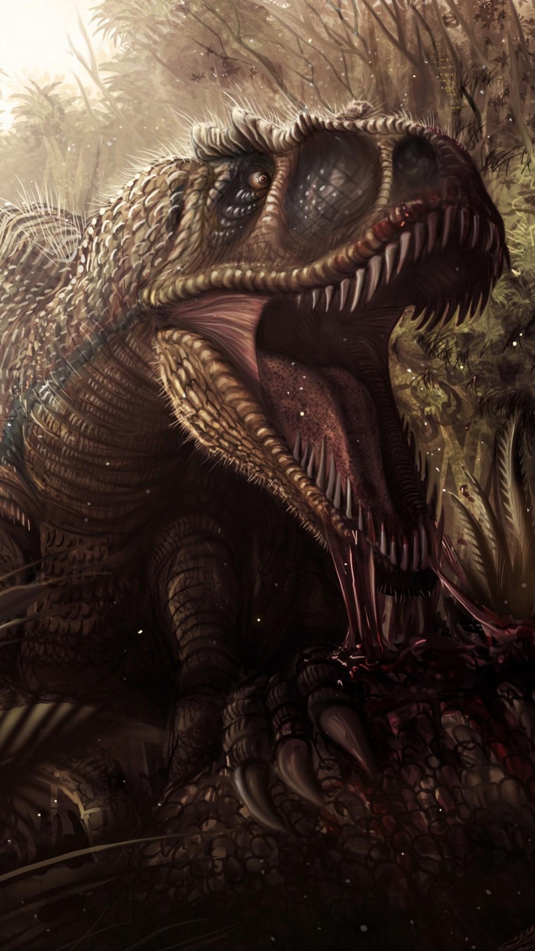 Download mobile wallpaper Dinosaurs, Animal, Creature, Tyrannosaurus Rex for free.