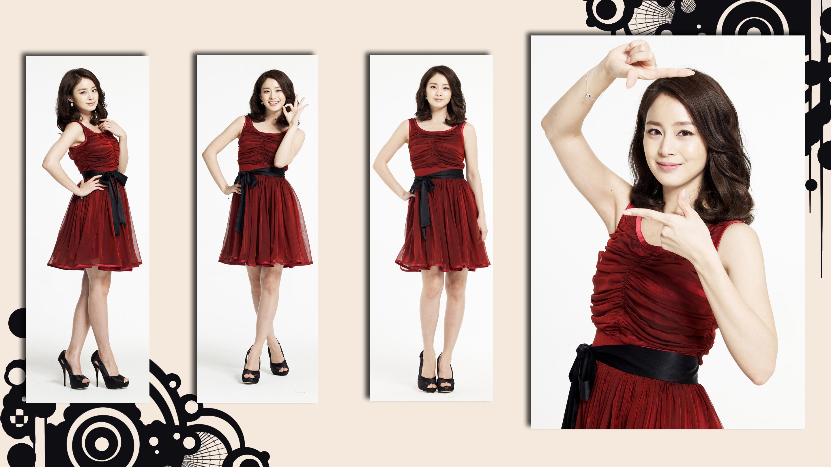 Handy-Wallpaper Lächeln, Kleid, Berühmtheiten, Kim Tae Hee kostenlos herunterladen.