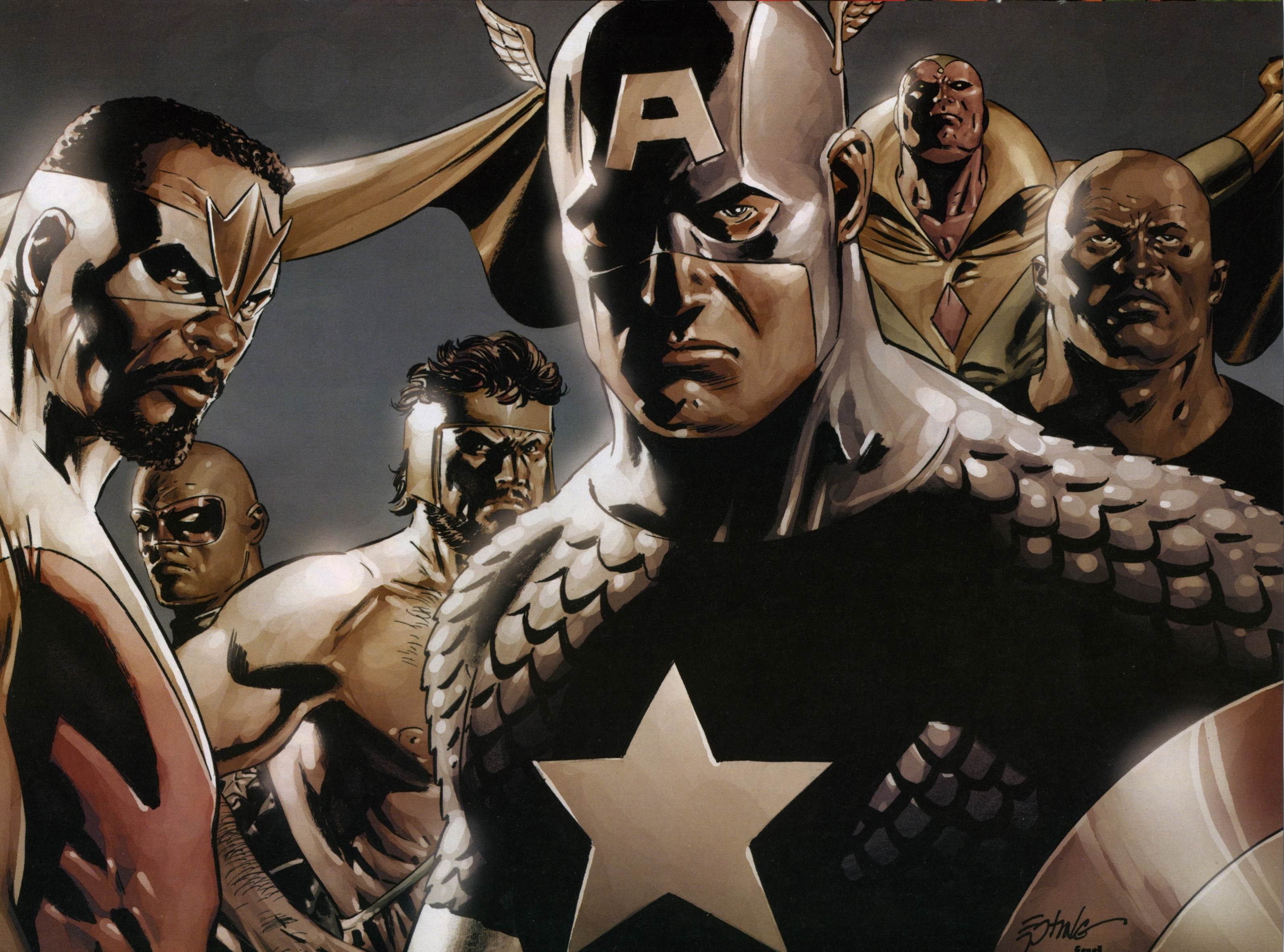 Baixar papel de parede para celular de Capitão América, Visão (Marvel Comics), História Em Quadrinhos gratuito.
