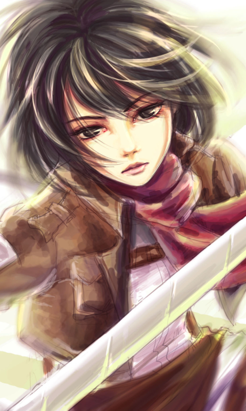 Handy-Wallpaper Animes, Mikasa Ackermann, Attack On Titan kostenlos herunterladen.