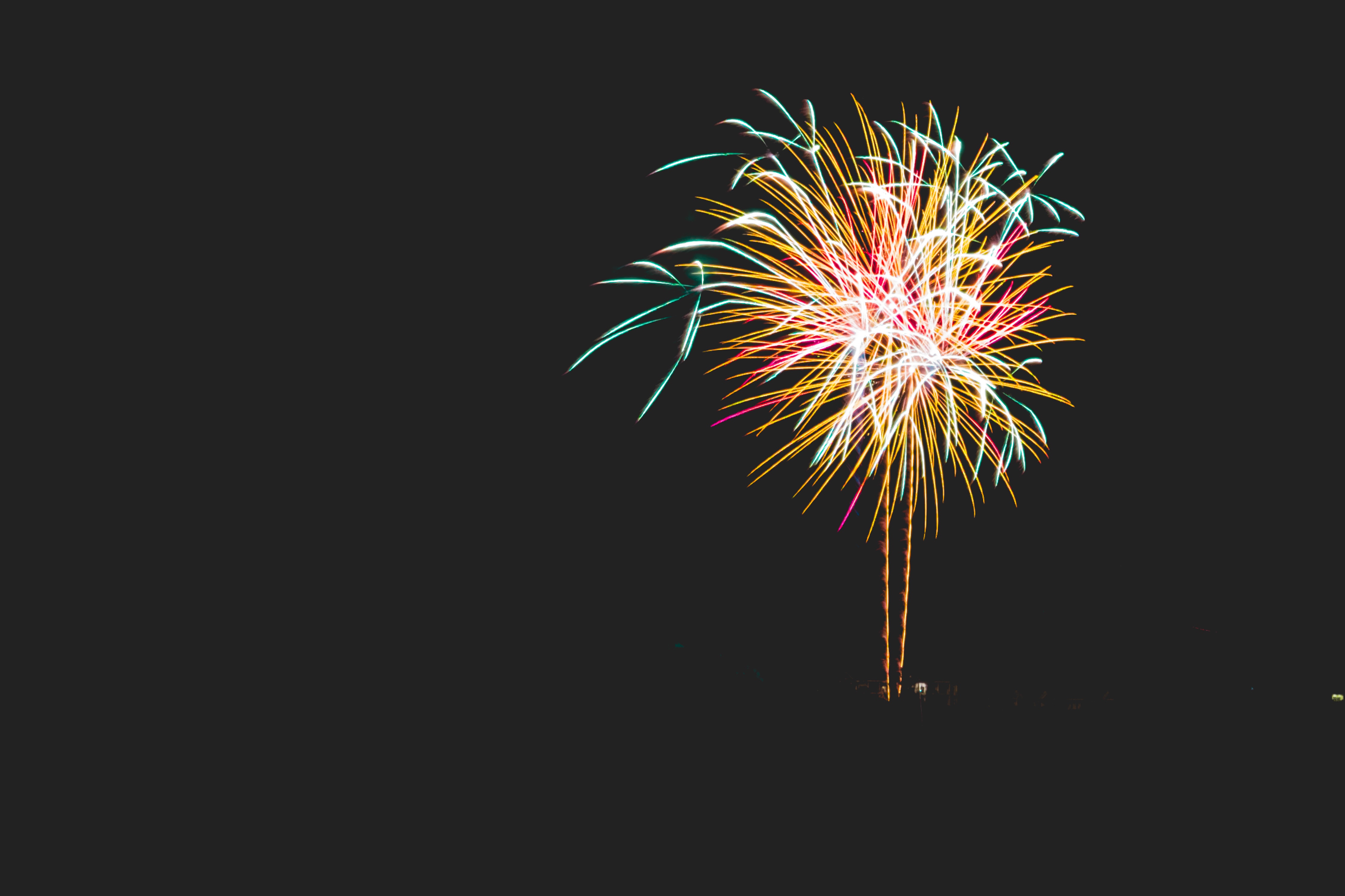 multicolored, salute, night, dark, sparks, motley, holiday, fireworks, firework, crumble 2160p