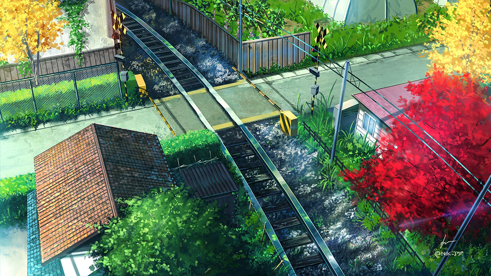Free download wallpaper Anime, Railroad on your PC desktop