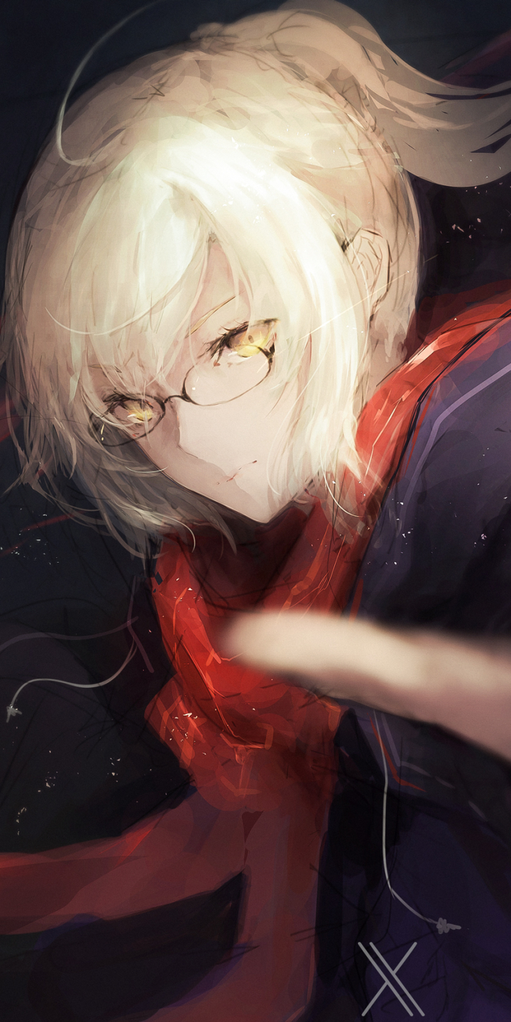 Download mobile wallpaper Anime, Blonde, Glasses, Yellow Eyes, Saber (Fate Series), Fate/grand Order, Heroine X, Fate Series for free.