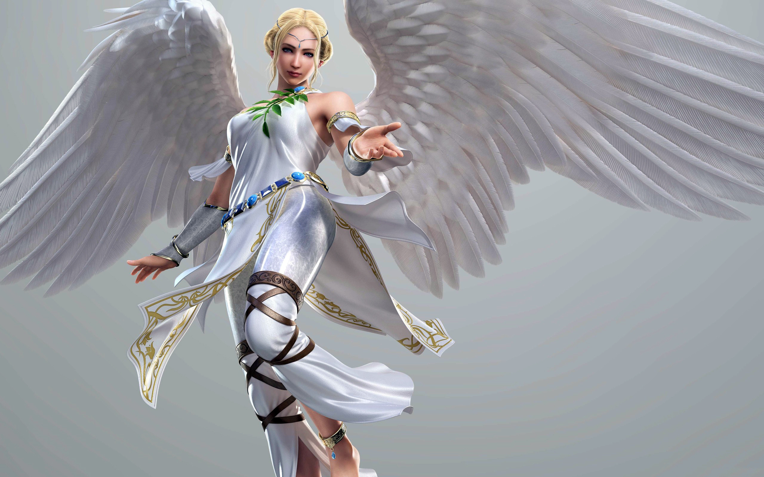Download mobile wallpaper Fantasy, Wings, Angel, Blonde for free.