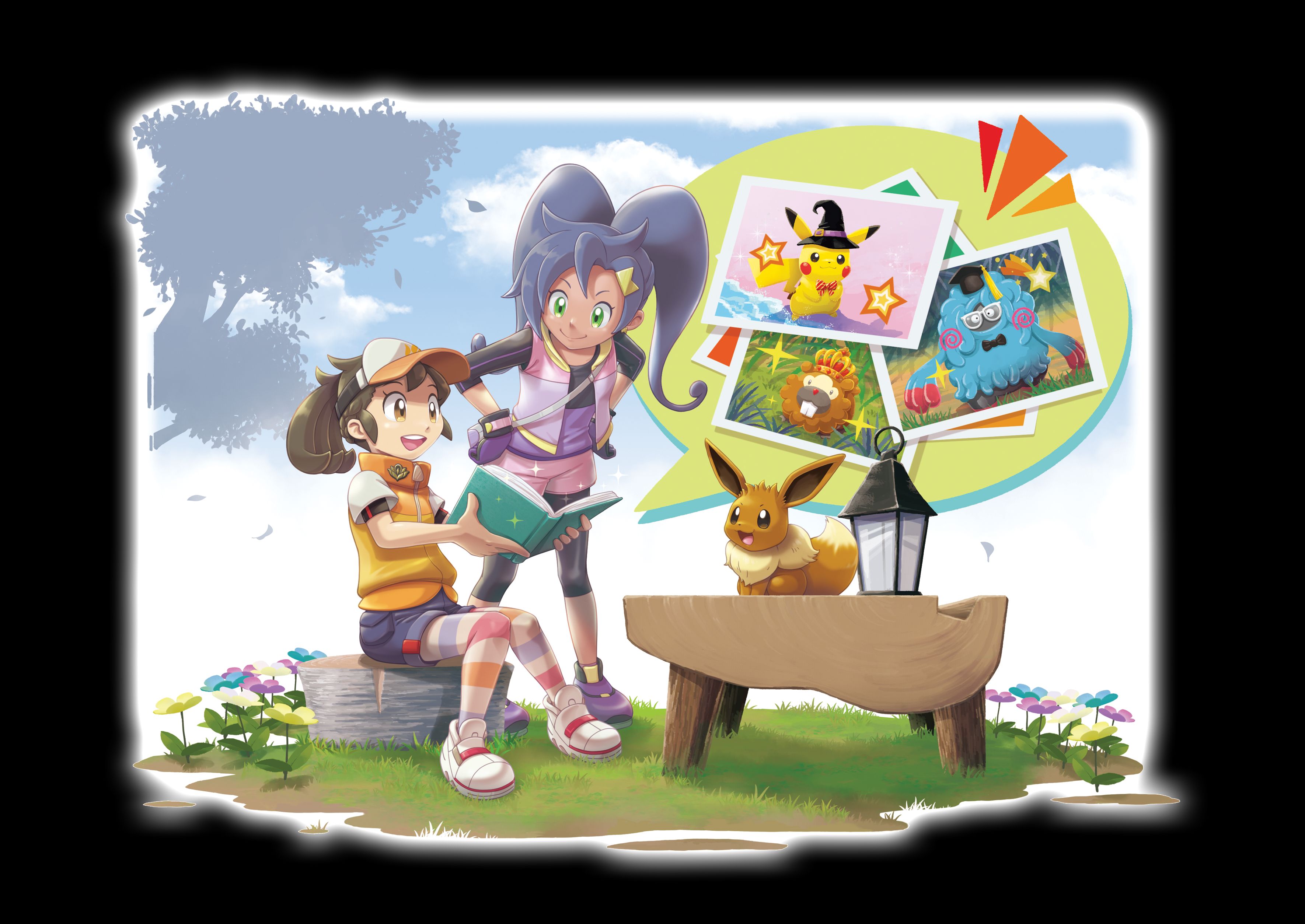 500316 descargar fondo de pantalla videojuego, new pokémon snap, bidoof (pokémon), eevee (pokémon), pikachu, pokémon, rita (pokémon), río (pokémon), tangrowth (pokémon): protectores de pantalla e imágenes gratis