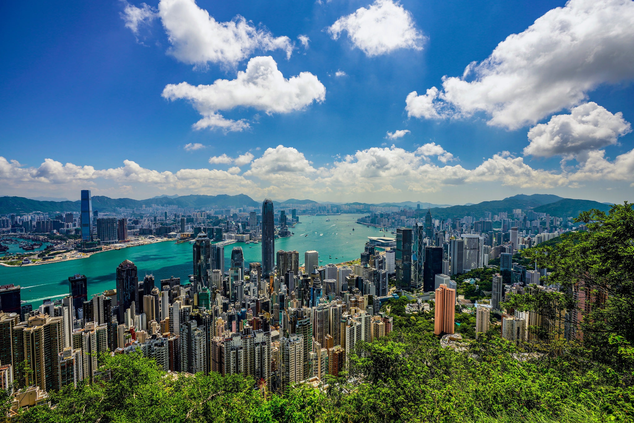 Laden Sie das Städte, Wolkenkratzer, Gebäude, Stadtbild, China, Hongkong, Menschengemacht, Großstadt-Bild kostenlos auf Ihren PC-Desktop herunter