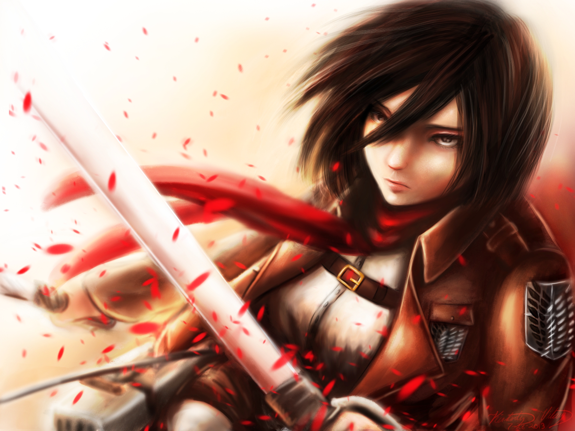 Descarga gratuita de fondo de pantalla para móvil de Animado, Mikasa Ackerman, Shingeki No Kyojin, Ataque A Los Titanes.