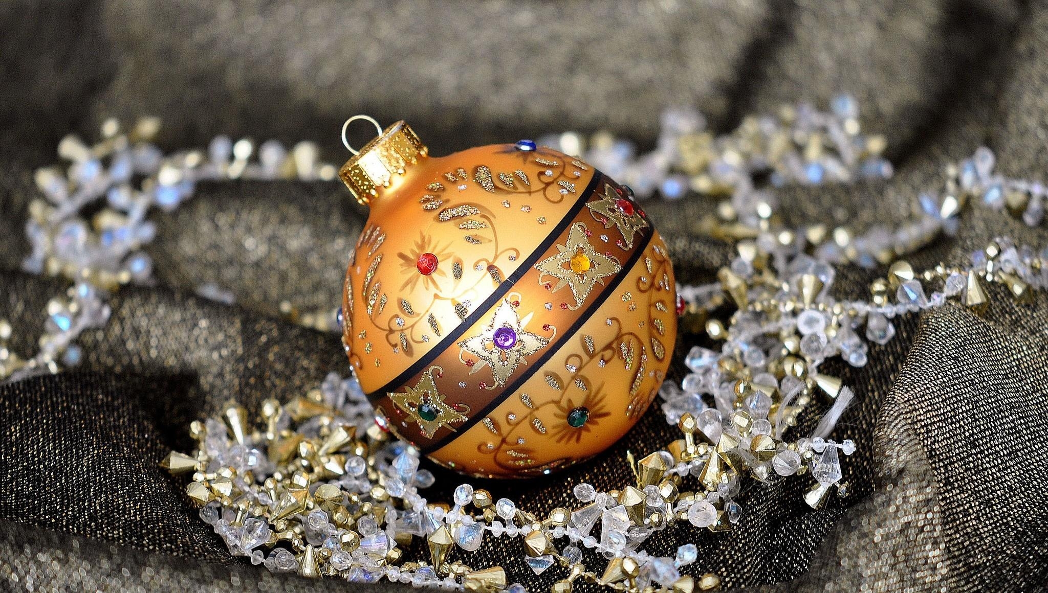 close up, holidays, stones, ball, decoration, christmas tree toy HD wallpaper
