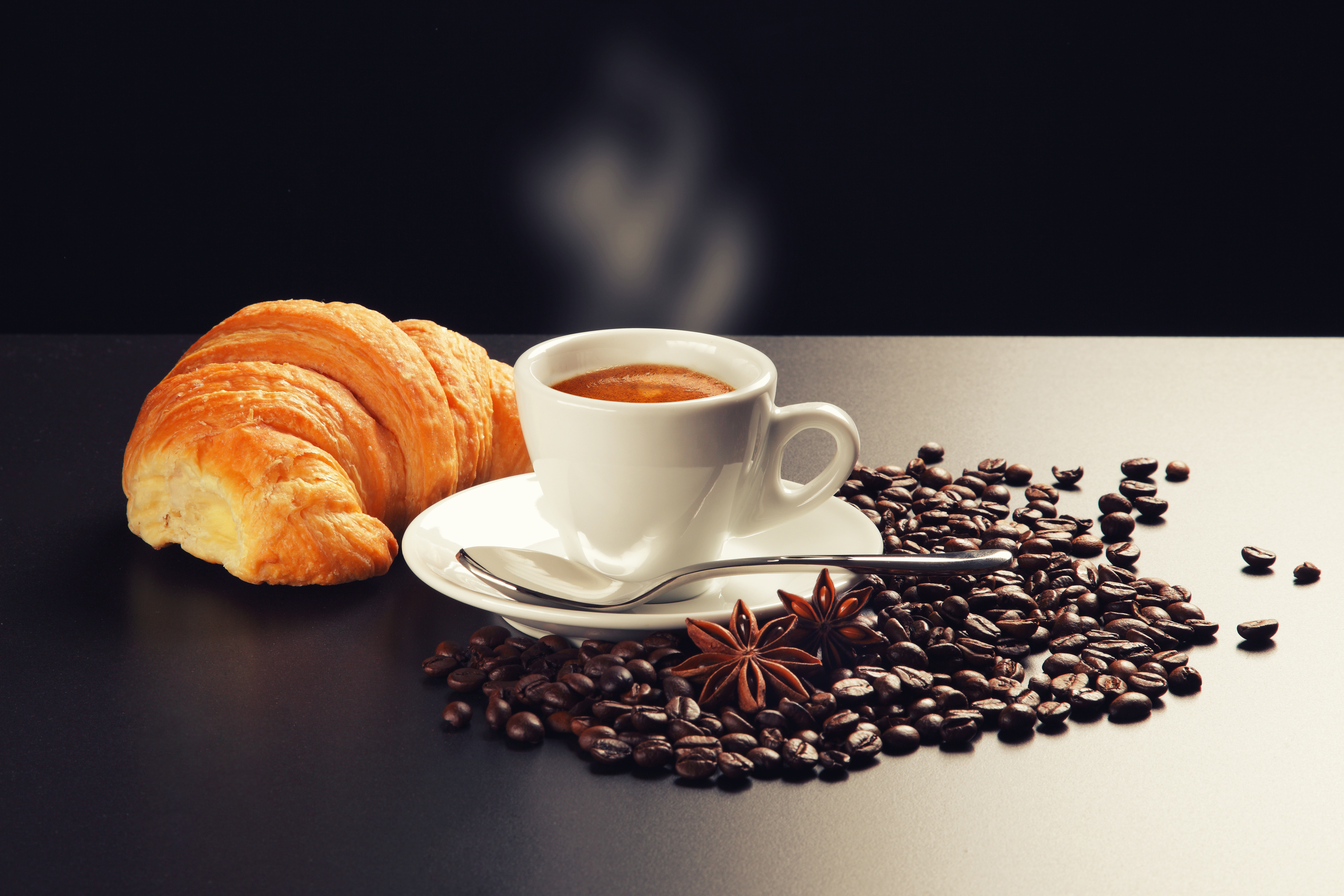 1522340 Hintergrundbild herunterladen cappuccino, nahrungsmittel, kaffeebohnen - Bildschirmschoner und Bilder kostenlos