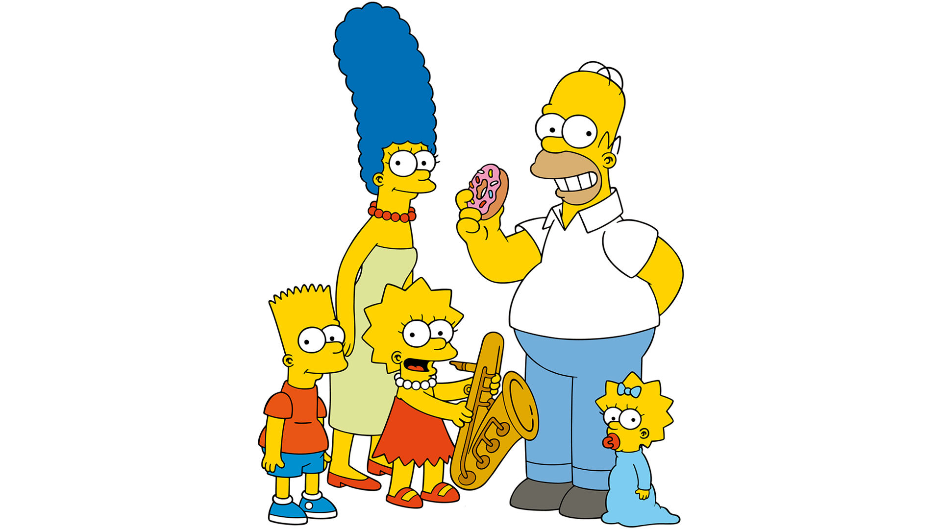 Скачать картинку Телешоу, Барт Симпсон, Лиза Симпсон, Симпсоны, Гомер Симпсон, Мэгги Симпсон, Мардж Симпсон в телефон бесплатно.