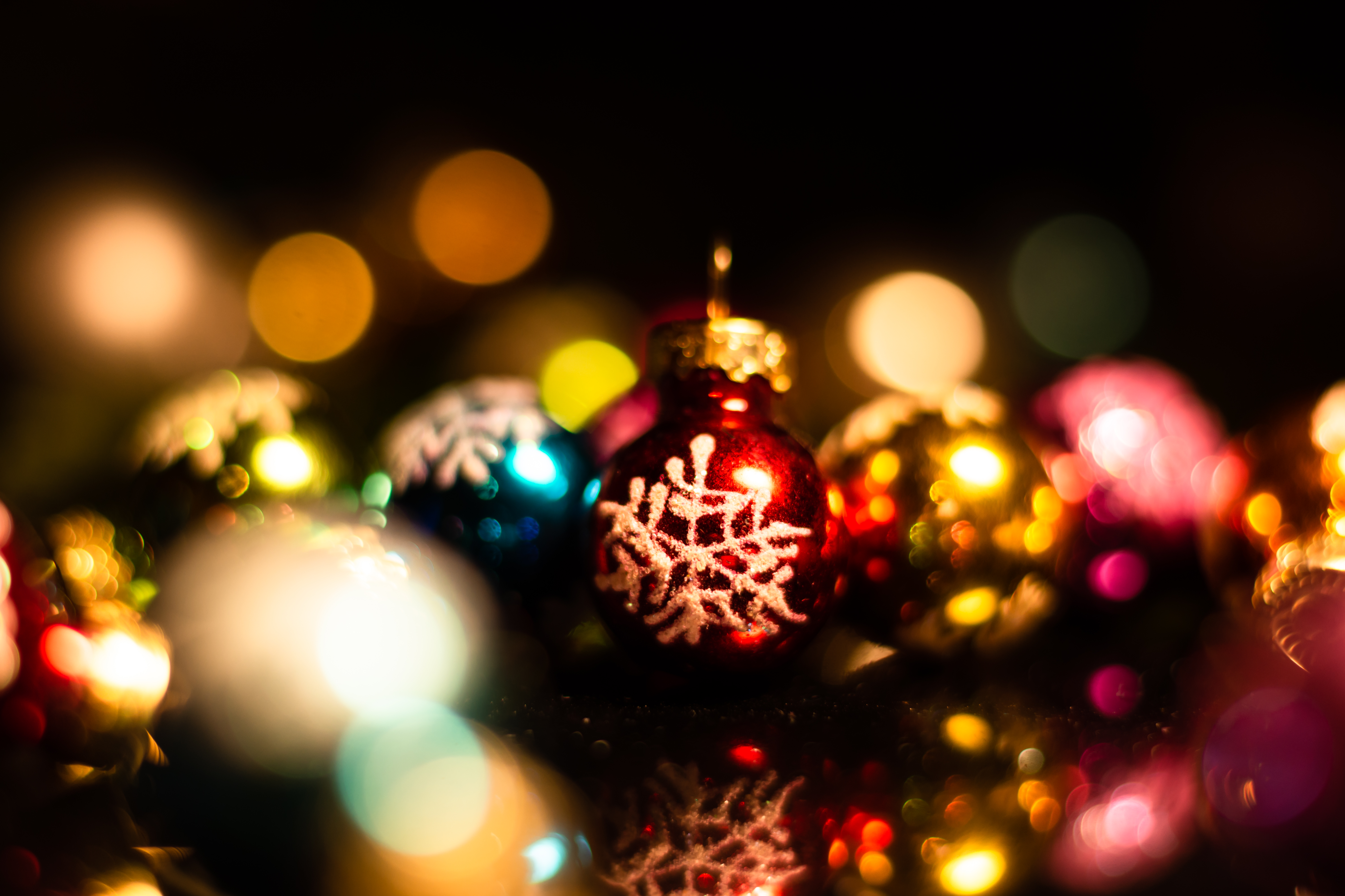 holidays, new year, decorations, multicolored, motley, christmas, balls Panoramic Wallpaper