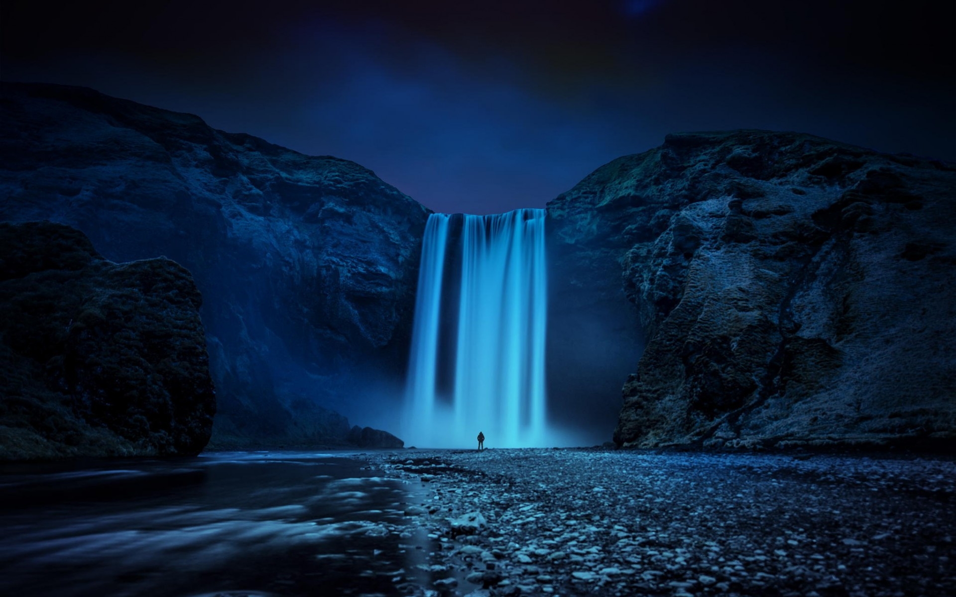 Download mobile wallpaper Alone, Waterfall, Waterfalls, Earth for free.