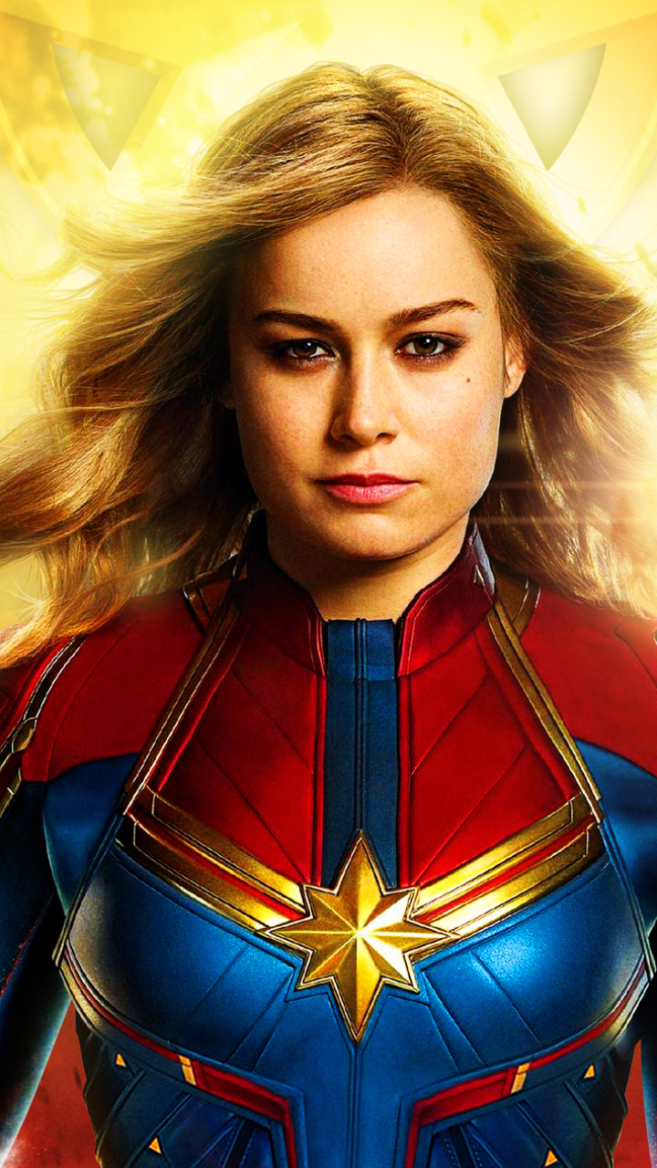 Handy-Wallpaper Filme, Captain Marvel, Brie Larson kostenlos herunterladen.