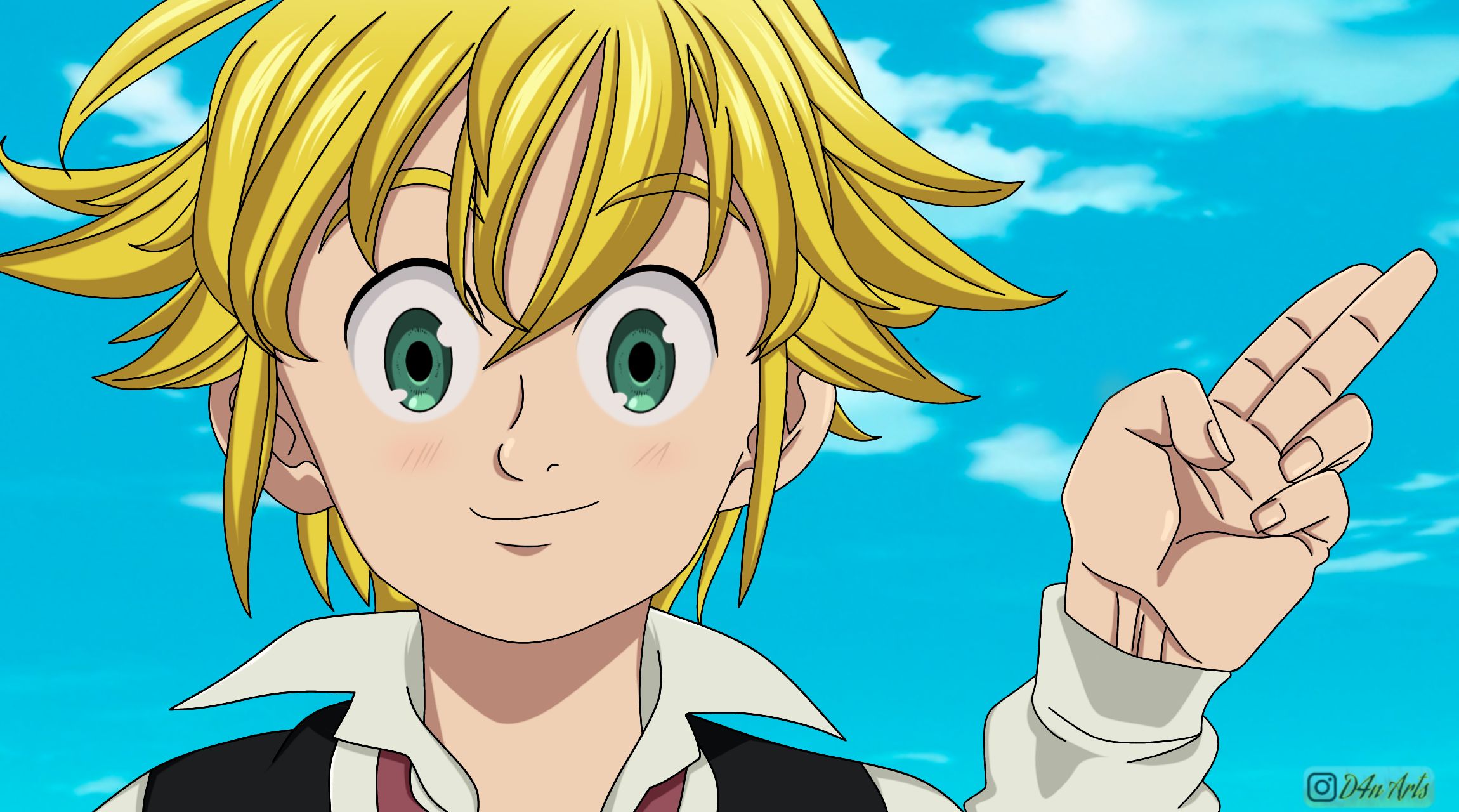 Download mobile wallpaper Anime, Blonde, Green Eyes, The Seven Deadly Sins, Meliodas (The Seven Deadly Sins) for free.