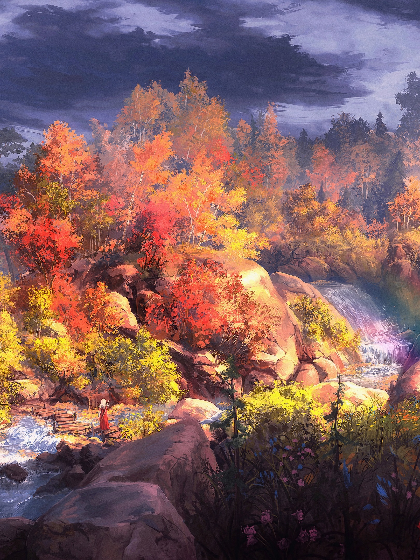 Download mobile wallpaper Landscape, Fantasy, Fall for free.