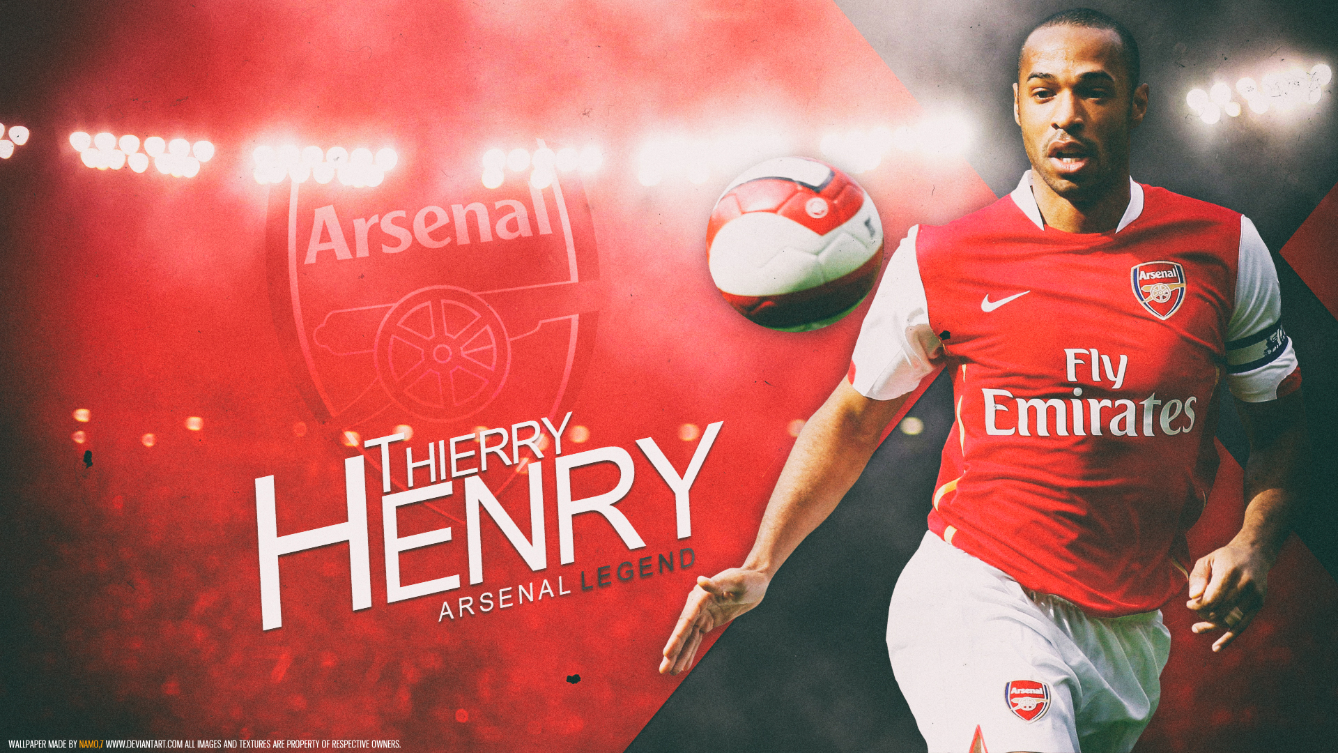 Handy-Wallpaper Sport, Fußball, Arsenal Fc, Thierry Henry kostenlos herunterladen.