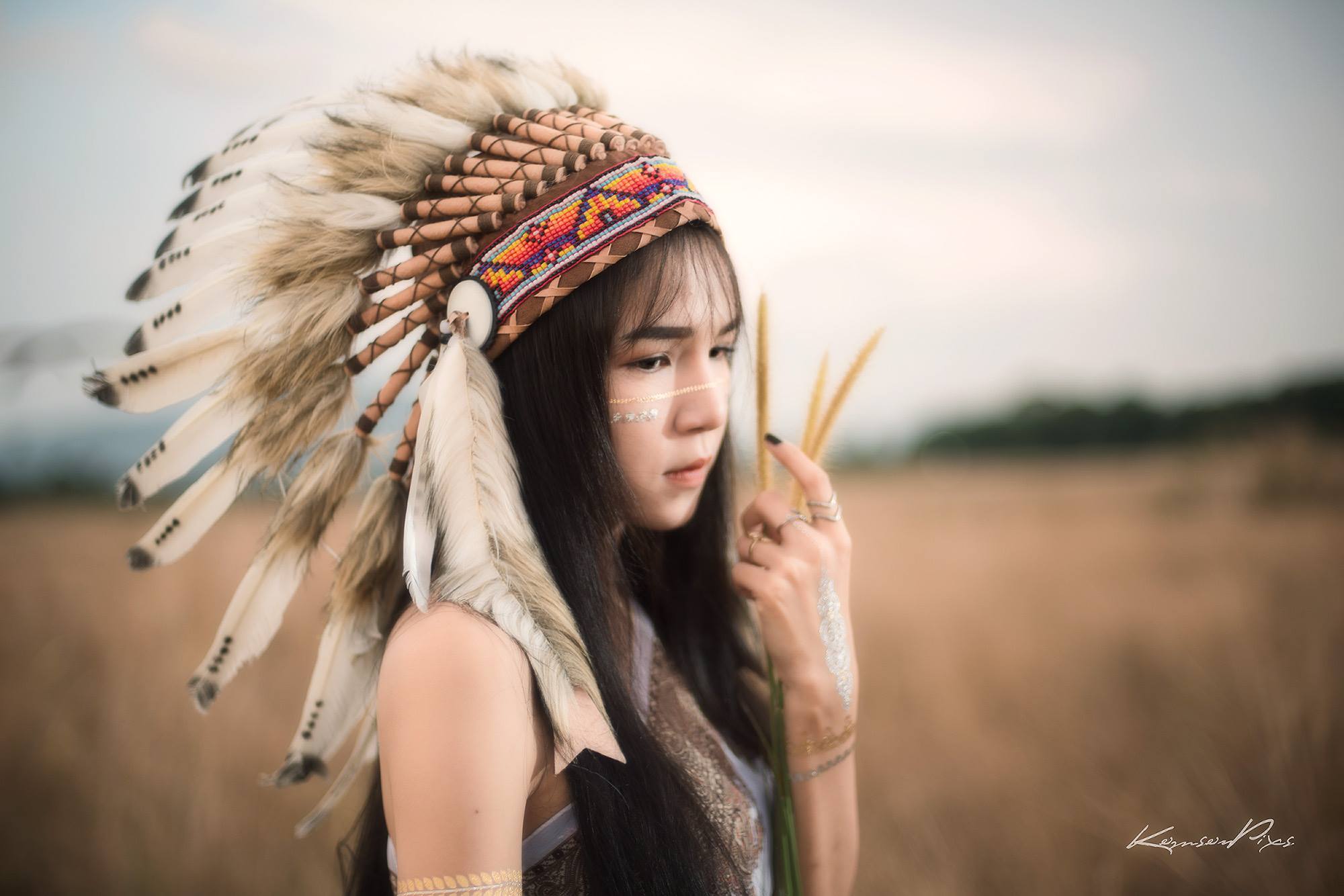 Free download wallpaper Women, Headdress, Asian on your PC desktop