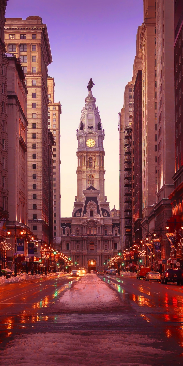 Download mobile wallpaper Cities, Usa, City, Building, Street, Philadelphia, Man Made for free.