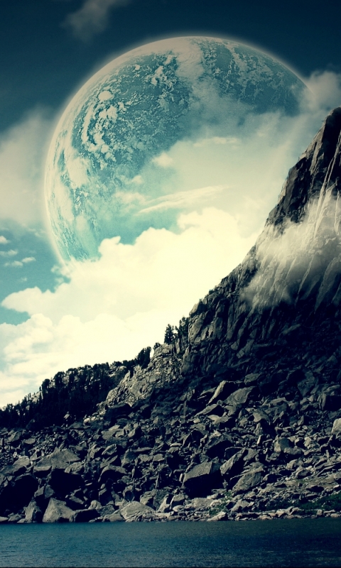 Download mobile wallpaper Mountain, Earth, A Dreamy World for free.