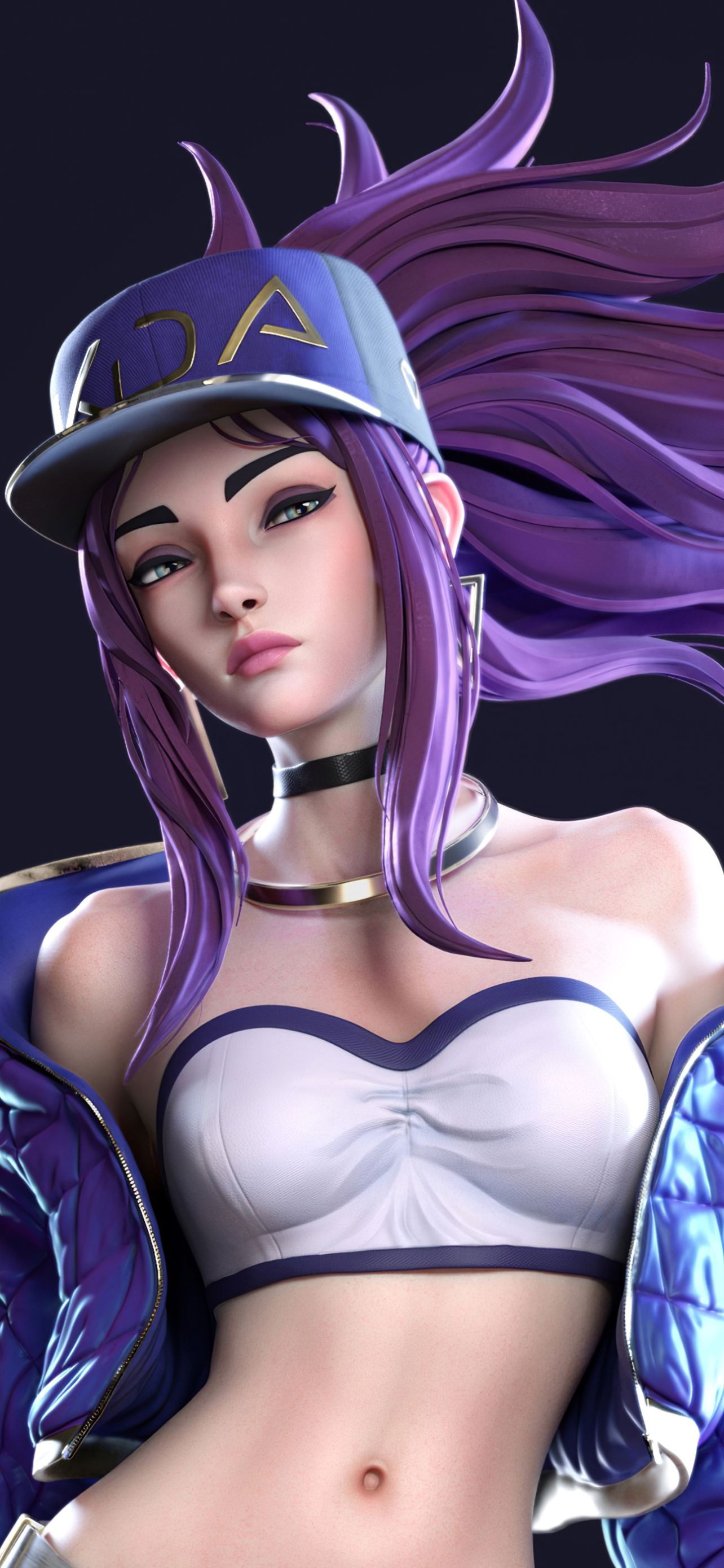 Download mobile wallpaper League Of Legends, Cap, Video Game, Purple Hair, Akali (League Of Legends) for free.