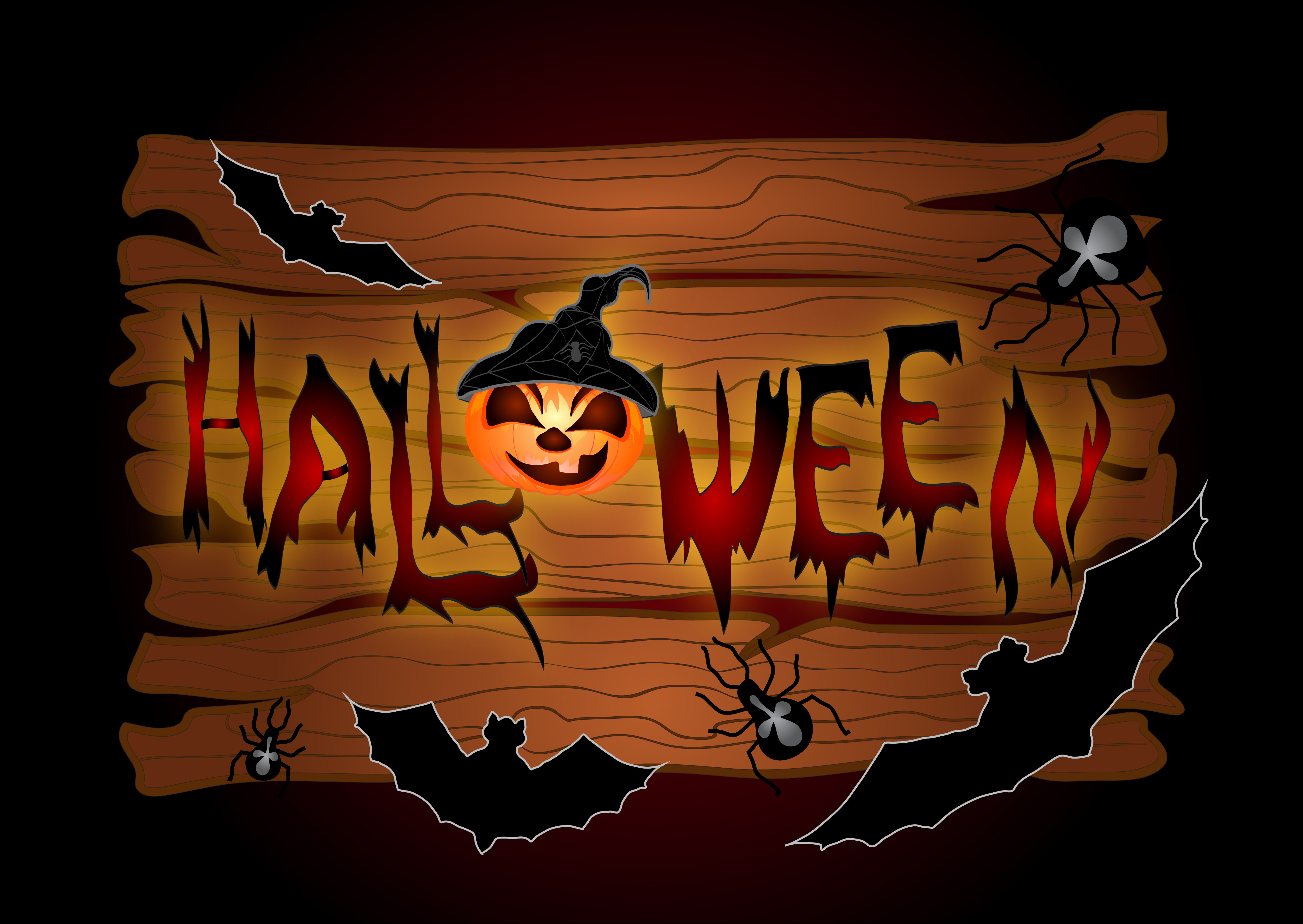 Download mobile wallpaper Halloween, Holiday, Spider, Bat for free.