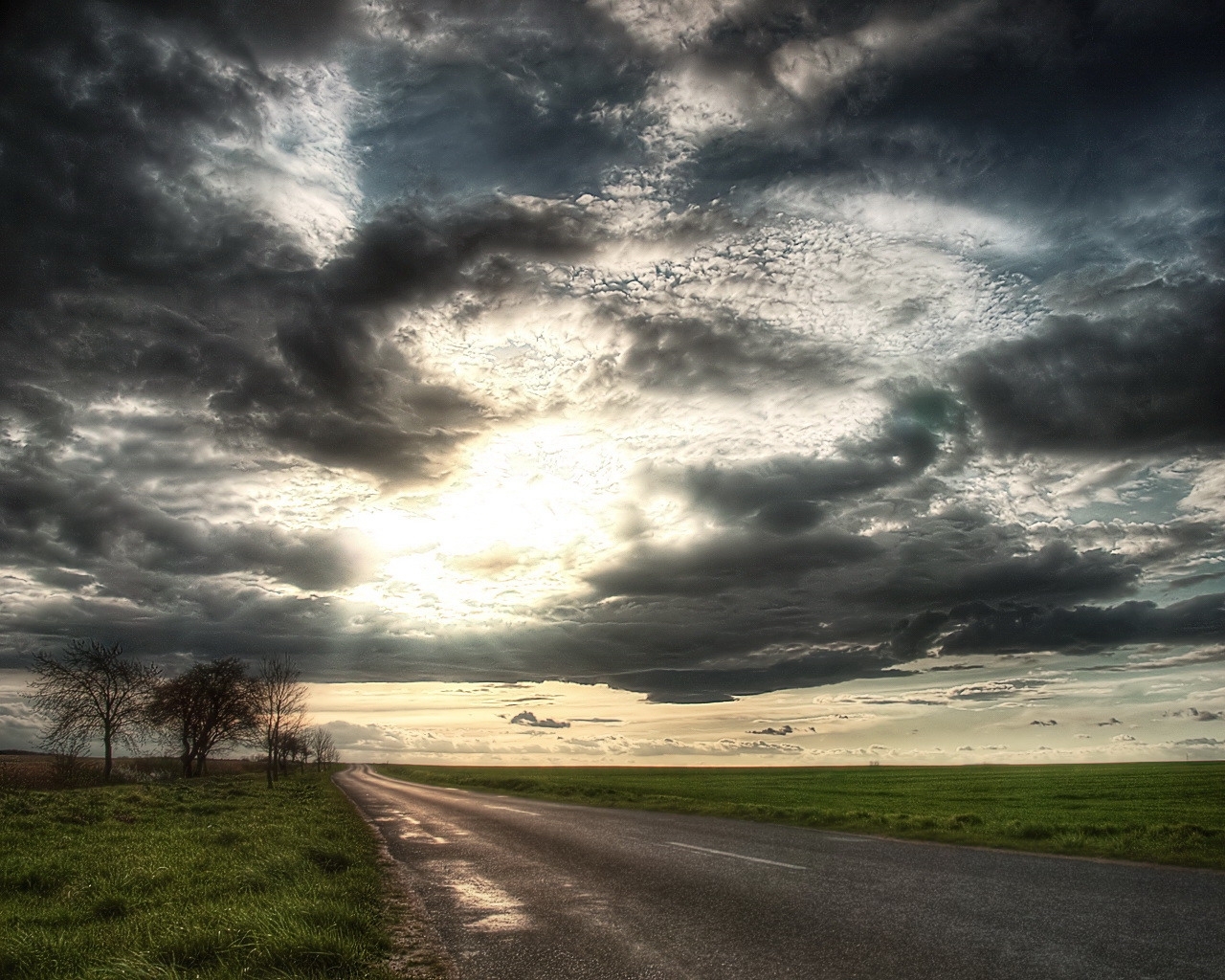 Download mobile wallpaper Roads, Landscape, Sky, Art Photo for free.