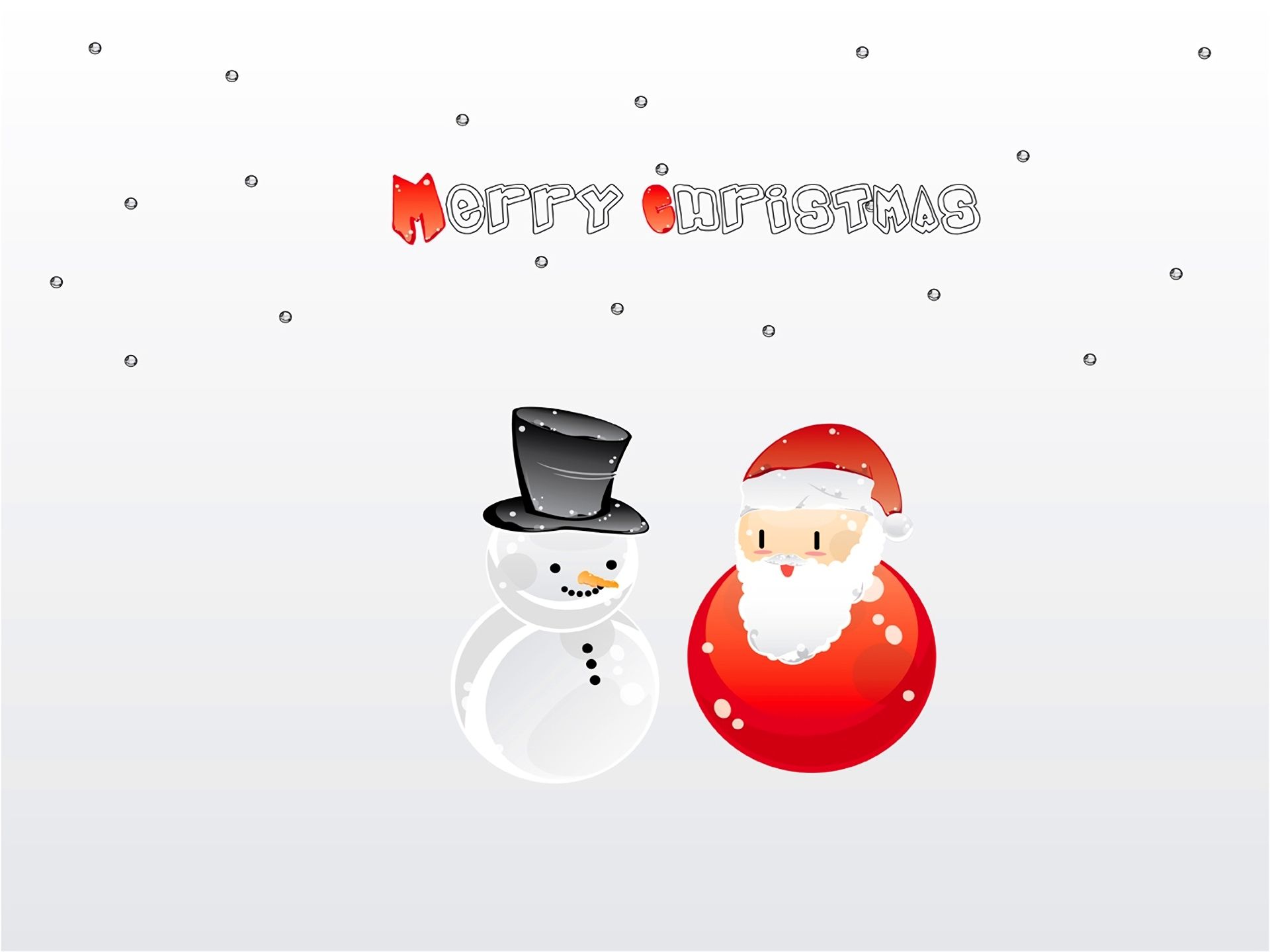 Free download wallpaper Santa Claus, Snowman, Christmas, Holiday, Merry Christmas on your PC desktop