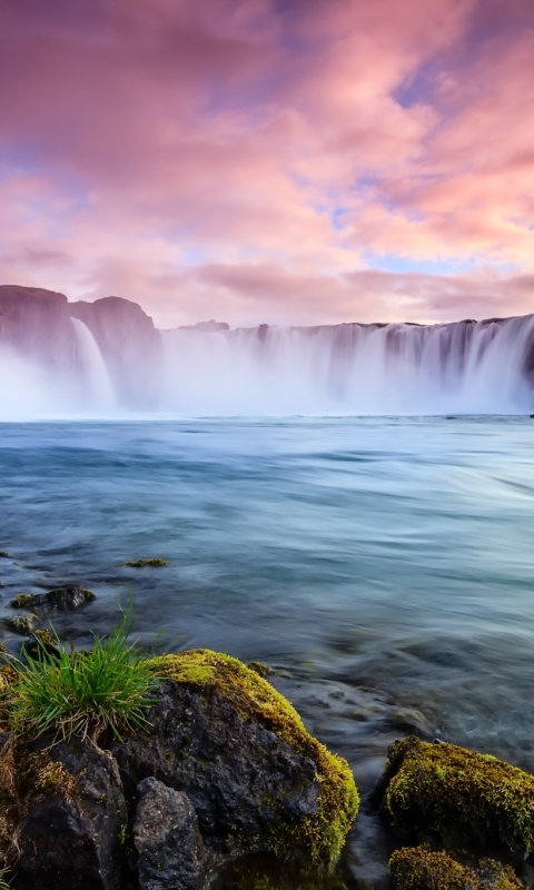 Скачати мобільні шпалери Водоспади, Водоспад, Земля, Ісландія, Годафосс безкоштовно.