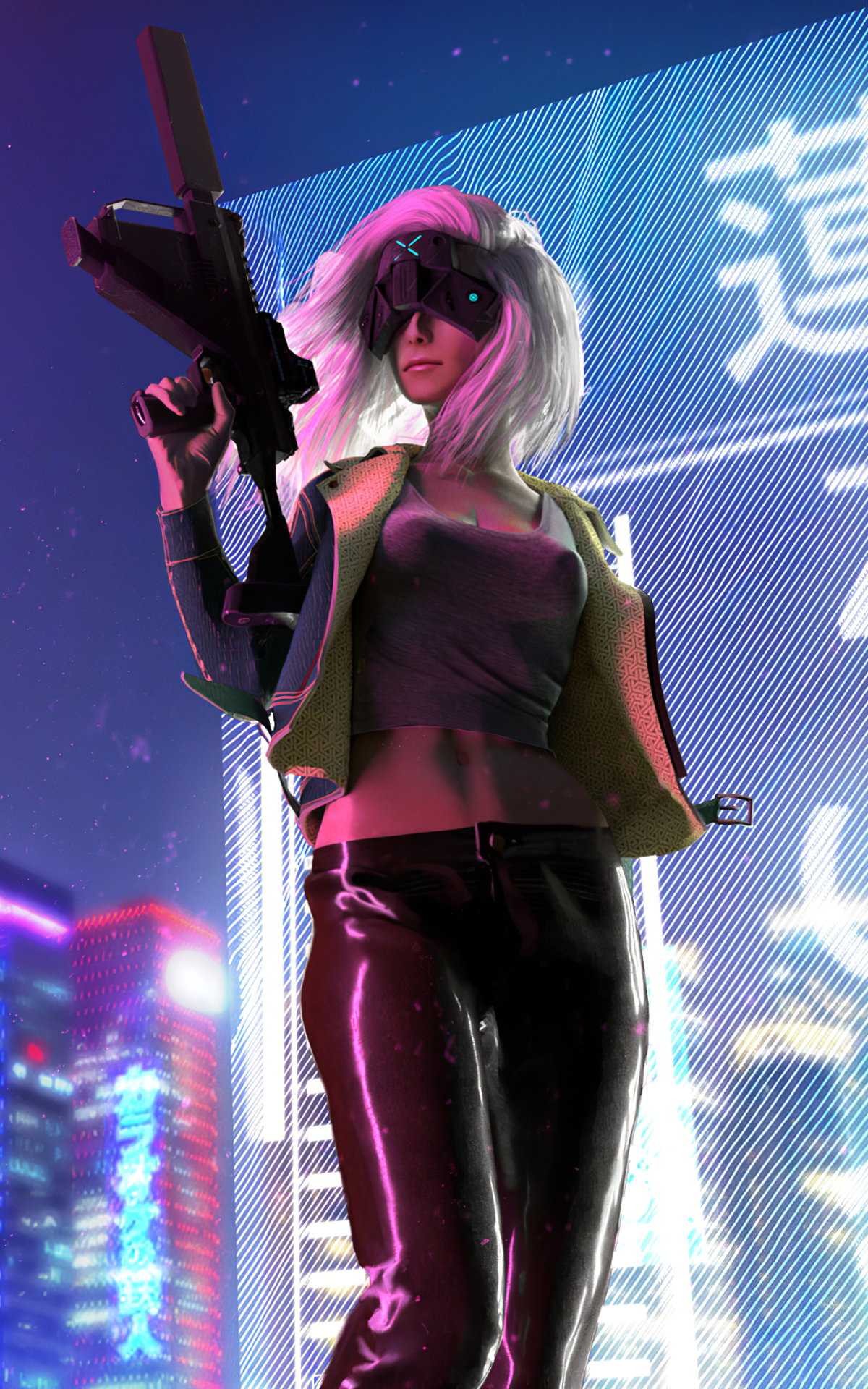 Download mobile wallpaper Weapon, Cyberpunk, Sci Fi, Futuristic for free.