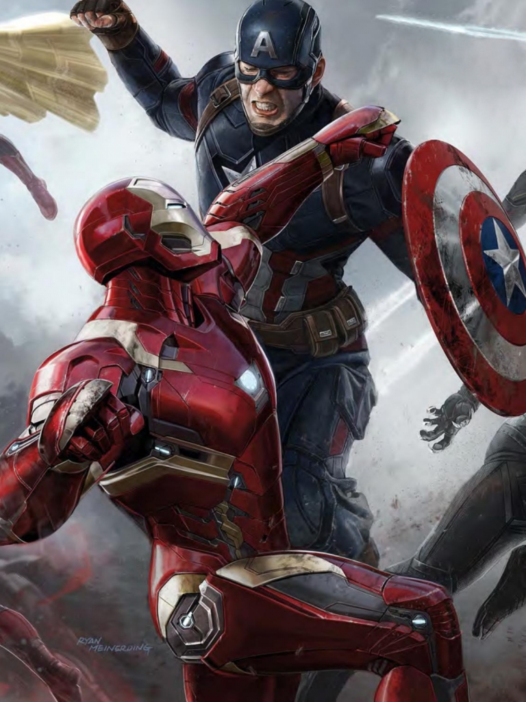 Download mobile wallpaper Iron Man, Captain America, Movie, Captain America: Civil War for free.