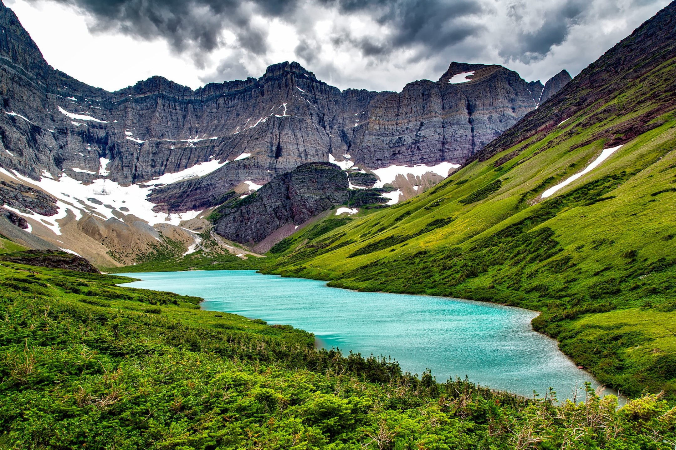 Téléchargez des papiers peints mobile Montagne, Lac, Falaise, Des Lacs, Montana, Parc National Des Glaciers, La Nature, Terre/nature gratuitement.