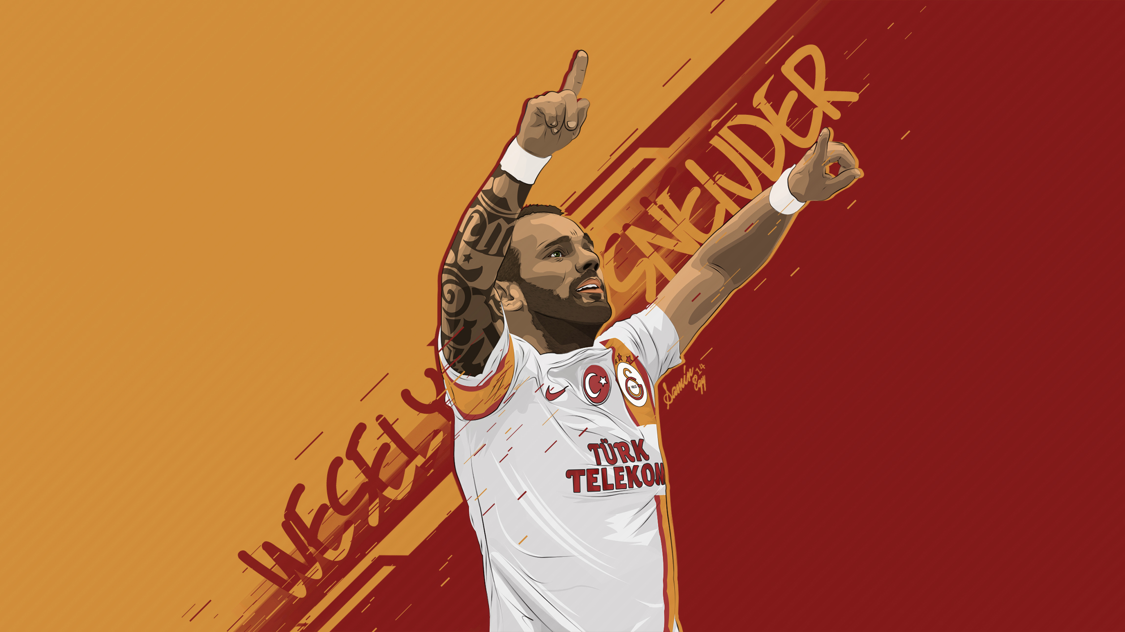 Melhores papéis de parede de Wesley Sneijder para tela do telefone
