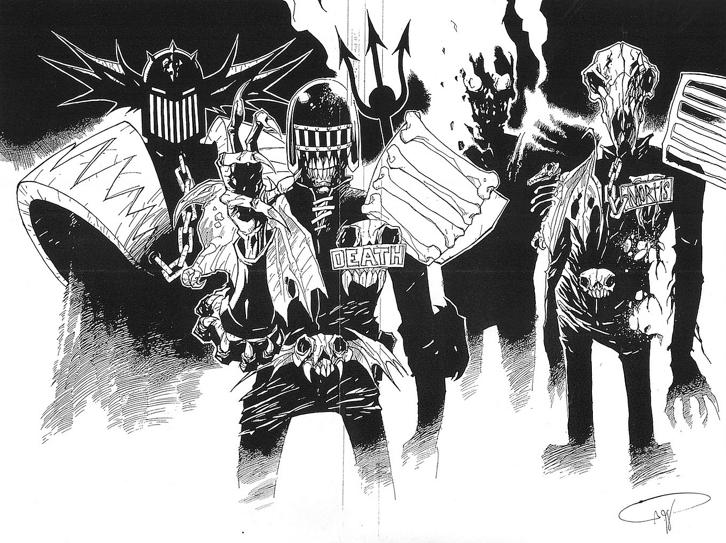 Handy-Wallpaper Comics, Judge Dredd kostenlos herunterladen.