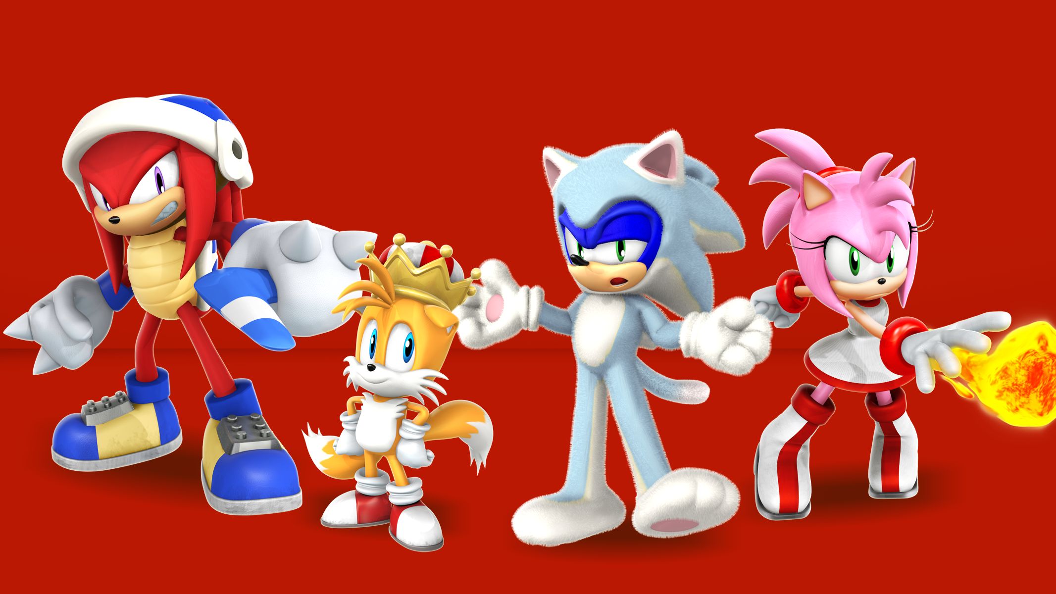 Download mobile wallpaper Crossover, Video Game, Sonic The Hedgehog, Knuckles The Echidna, Miles 'tails' Prower, Amy Rose for free.
