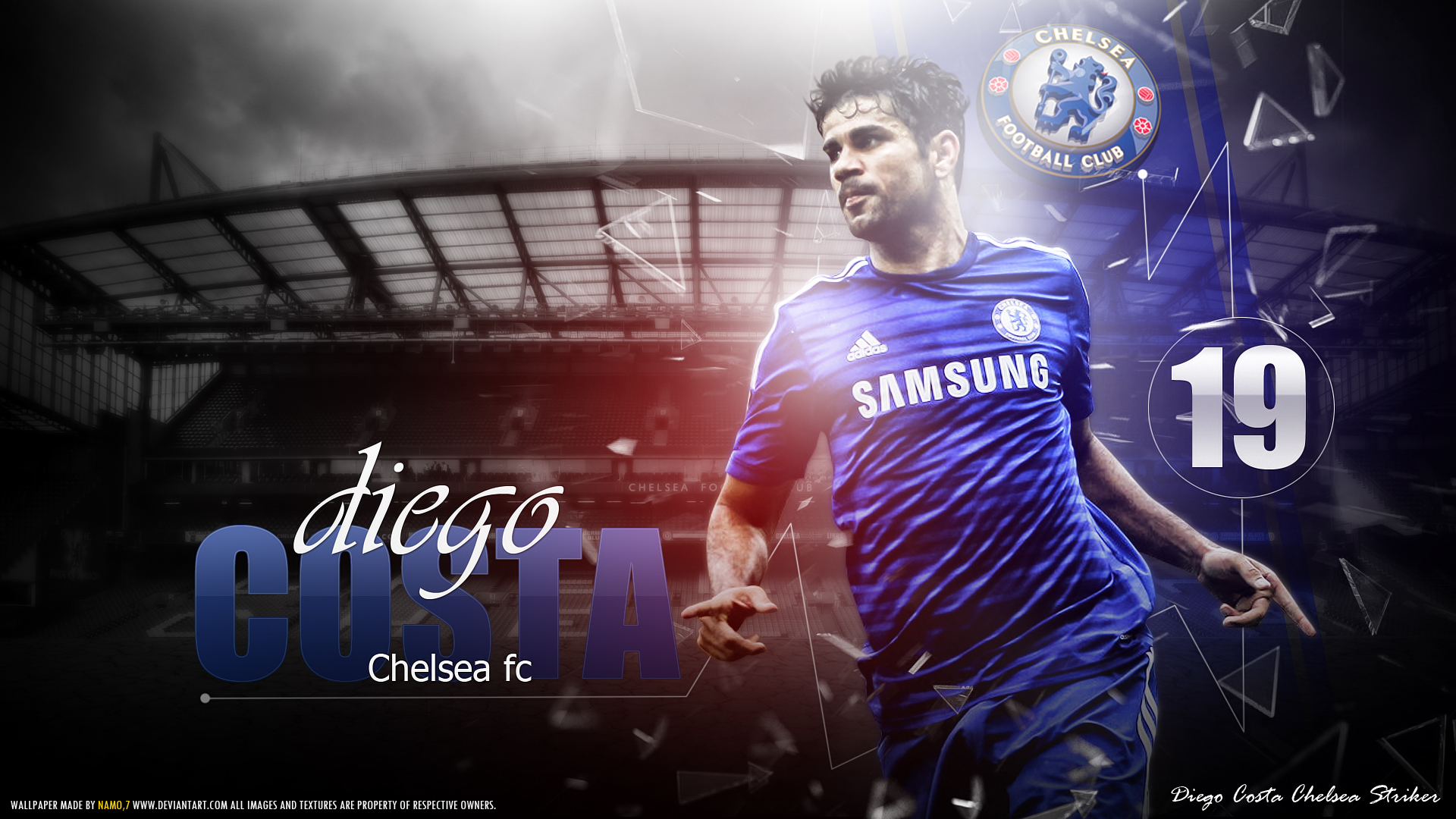 Download mobile wallpaper Sports, Soccer, Chelsea F C, Diego Costa for free.