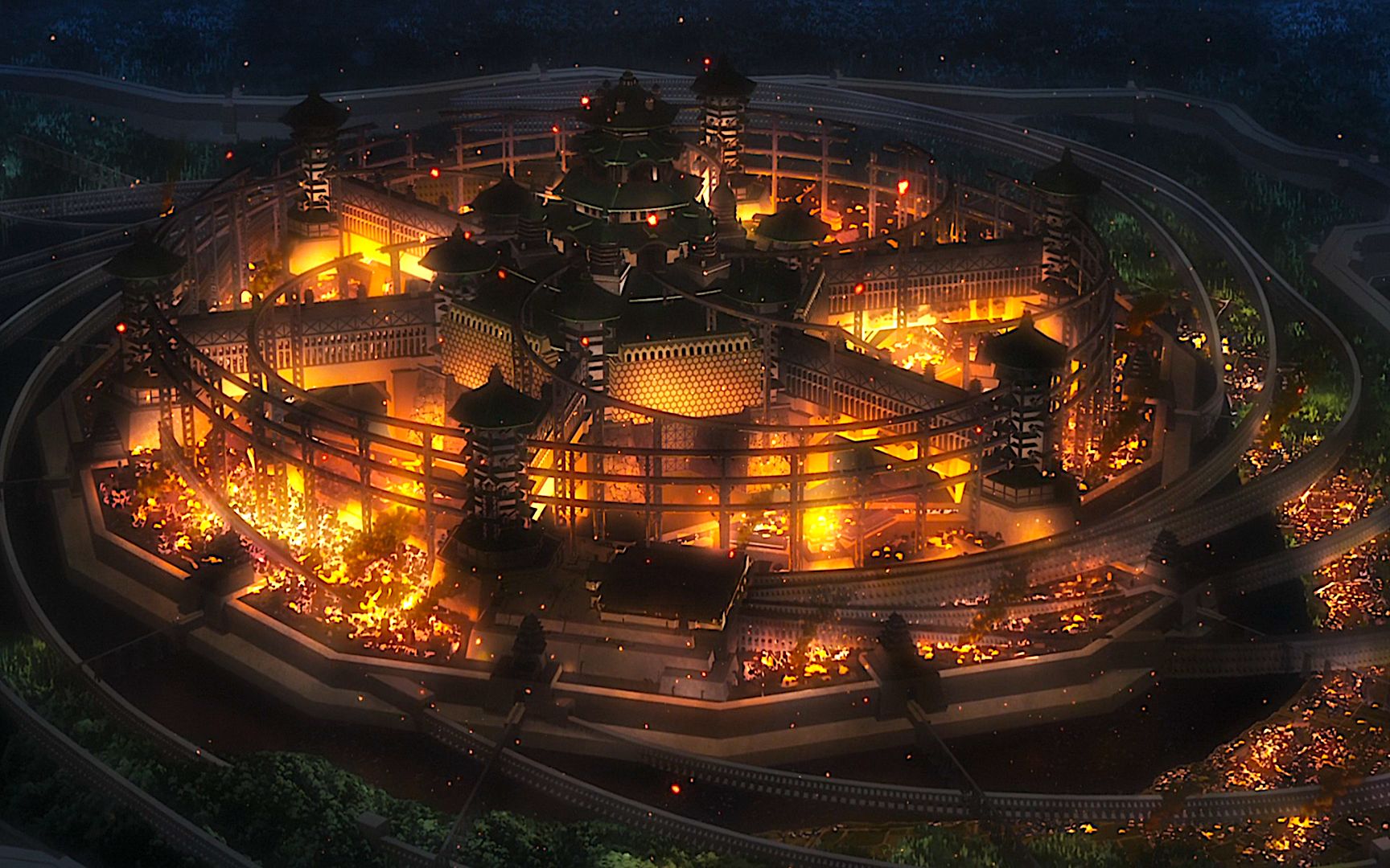 anime, kabaneri of the iron fortress, city
